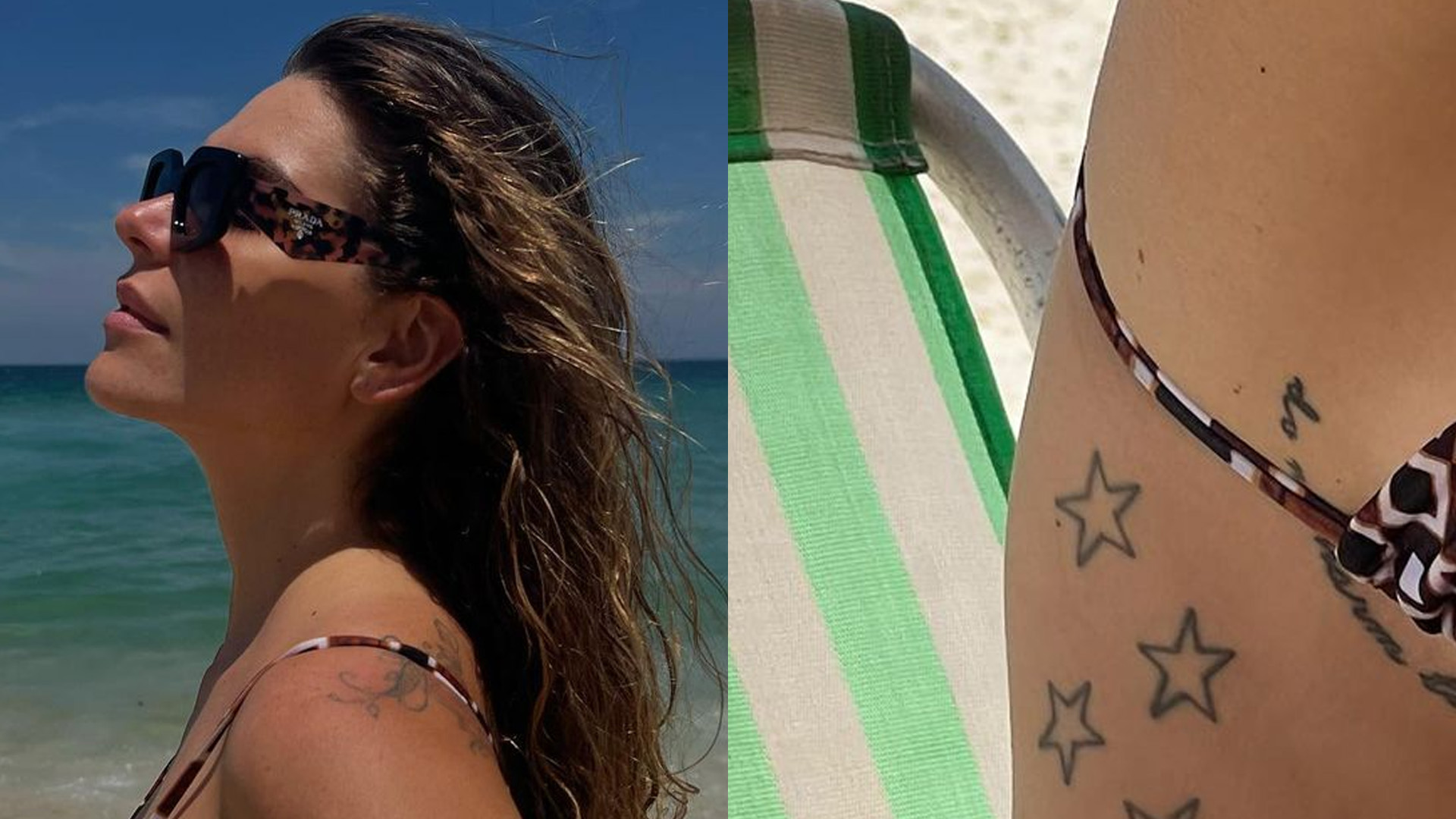Esposa de Cauã Reymond, Mariana Goldfarb dá close em tatuagem íntima: “Dei zoom”