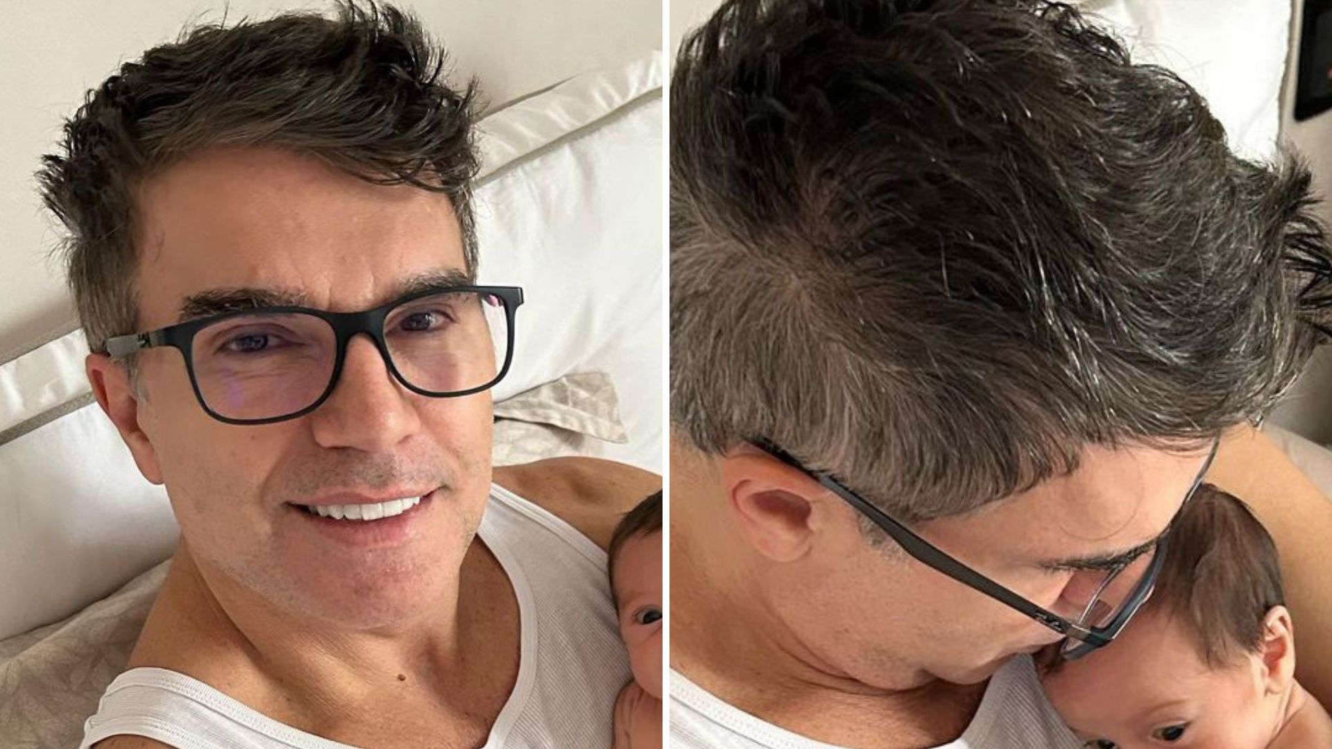 Marido de Claudia Raia posa agarradinho ao filho recém-nascido: “Xerox do pai”