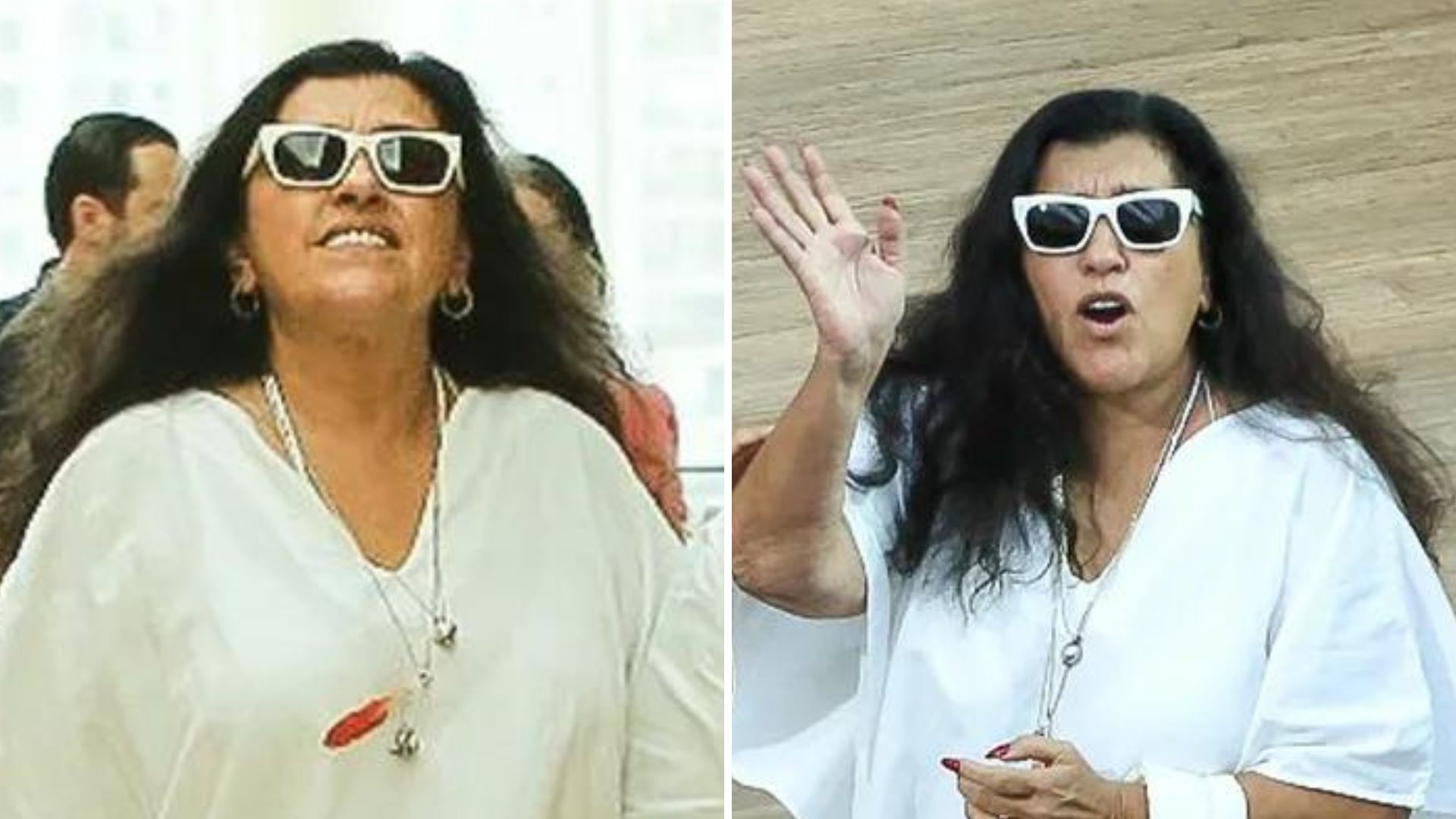 Regina Casé ostenta look elegante em passeio com filha em shopping de luxo