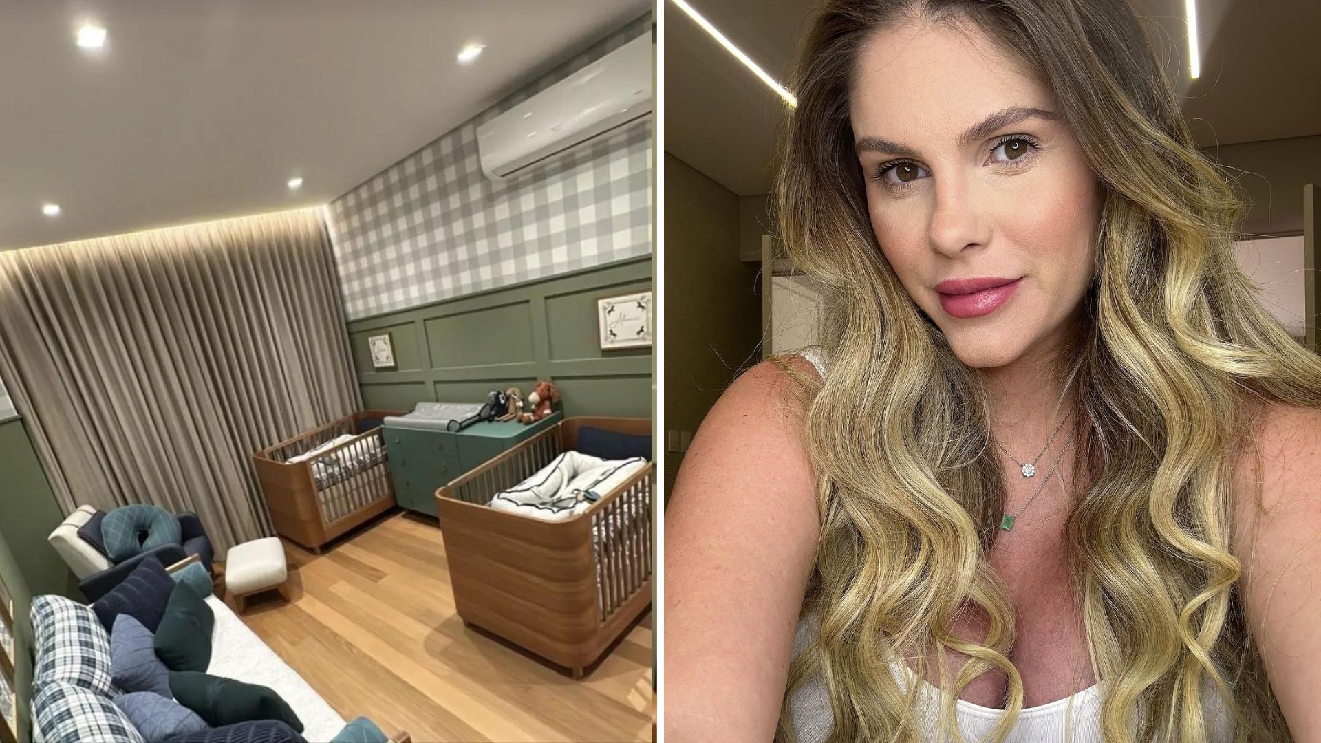 Bárbara Evans apresenta decoração do quarto dos gêmeos inspirado no universo country