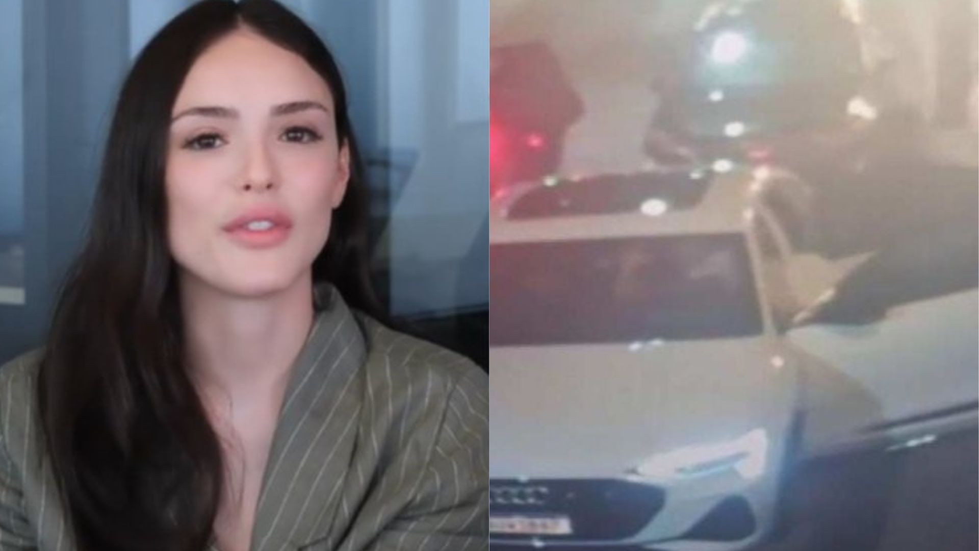 Câmeras gravam Isabelle Drummond sendo coagida por bandidos em assalto