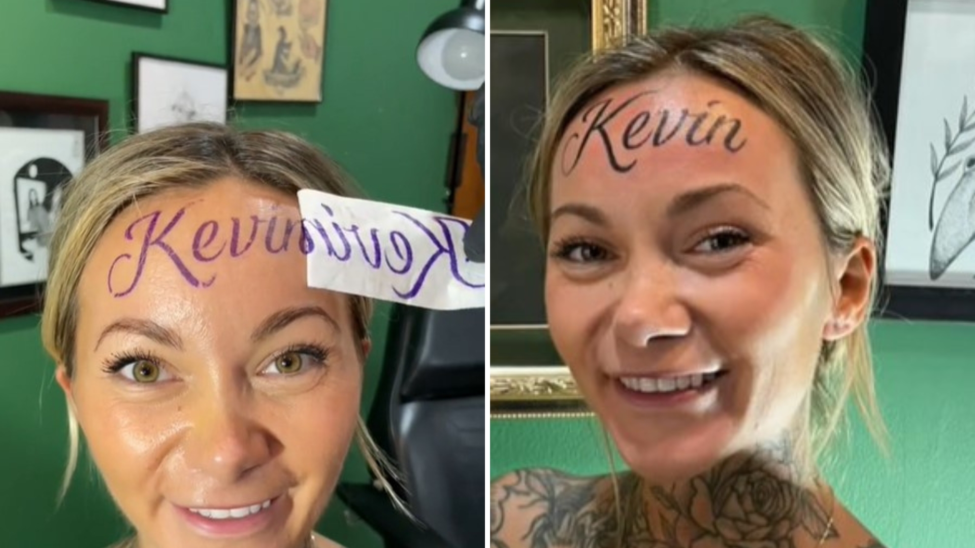 Influenciadora que supostamente tatuou o nome do namorado na testa é desmascarada: “Falso”