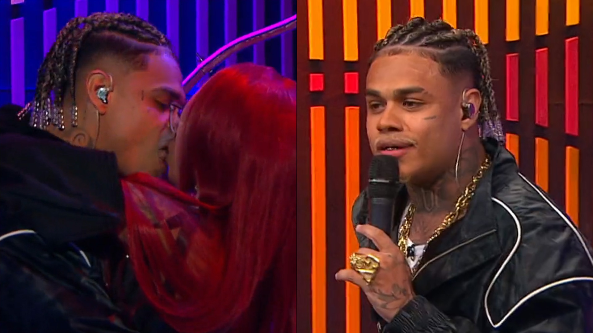 MC Cabelinho assume affair com cantora e dá beijão ao vivo: “Se conhecendo”