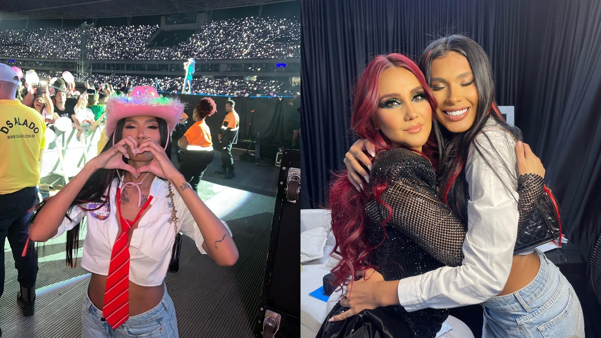 Pocah comemora encontro com Dulce Maria após ser vaiada em show: “Que sonho”