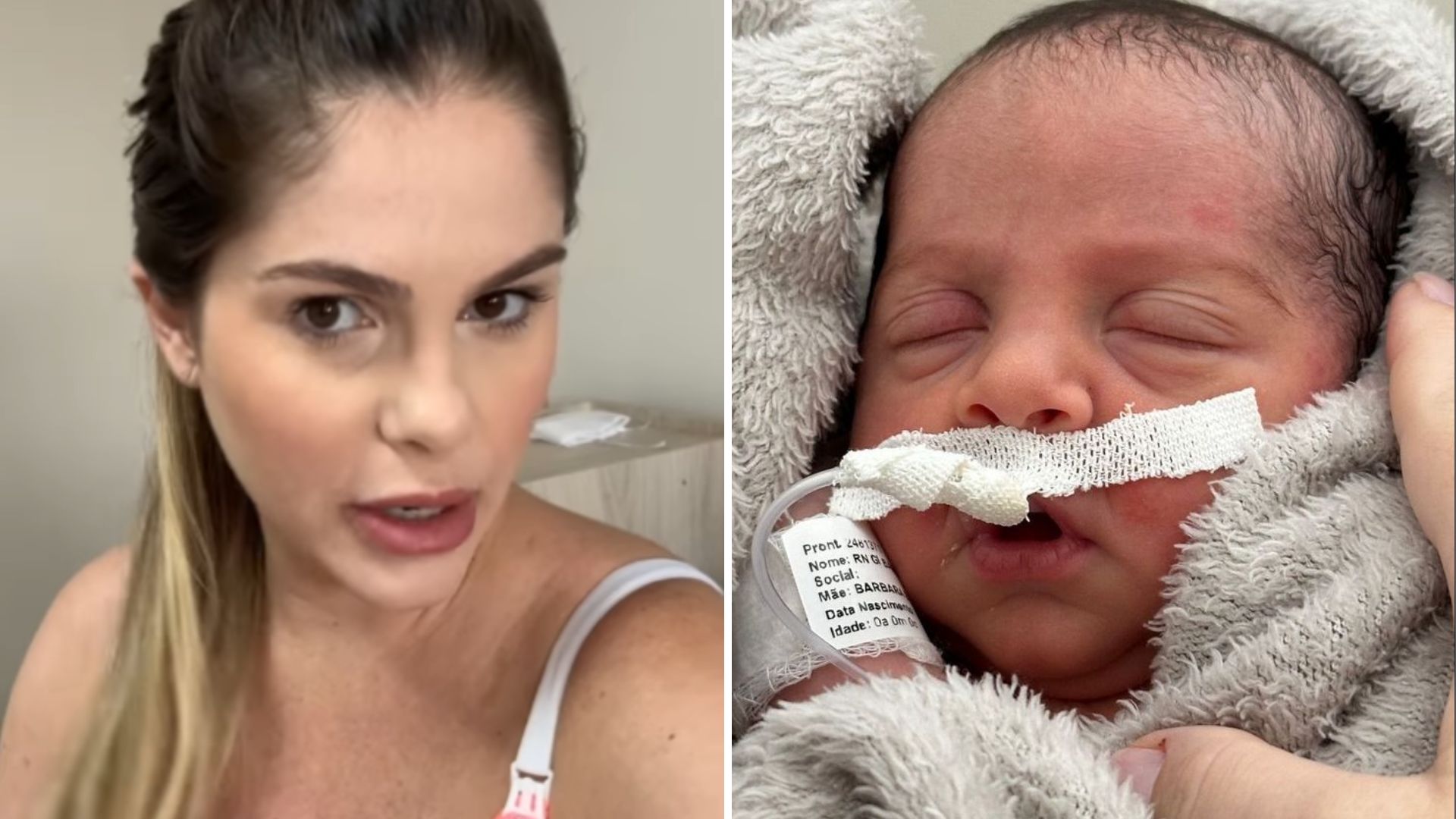 Quando filho de Bárbara Evans vai sair da UTI? Modelo revela boa notícia