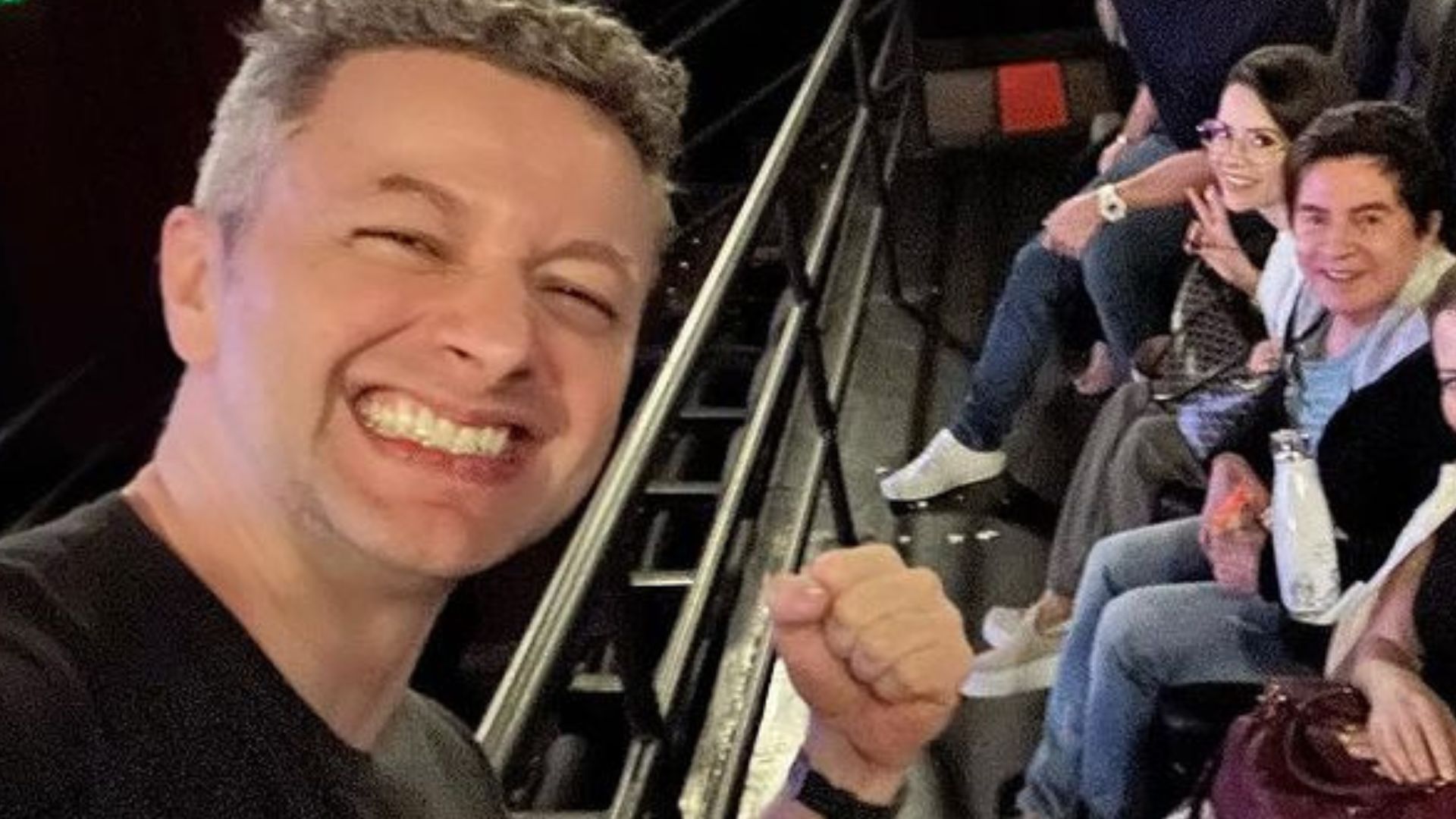 Separados, Sandy e Lucas Lima vão ao cinema com toda a família: “Que alegria”