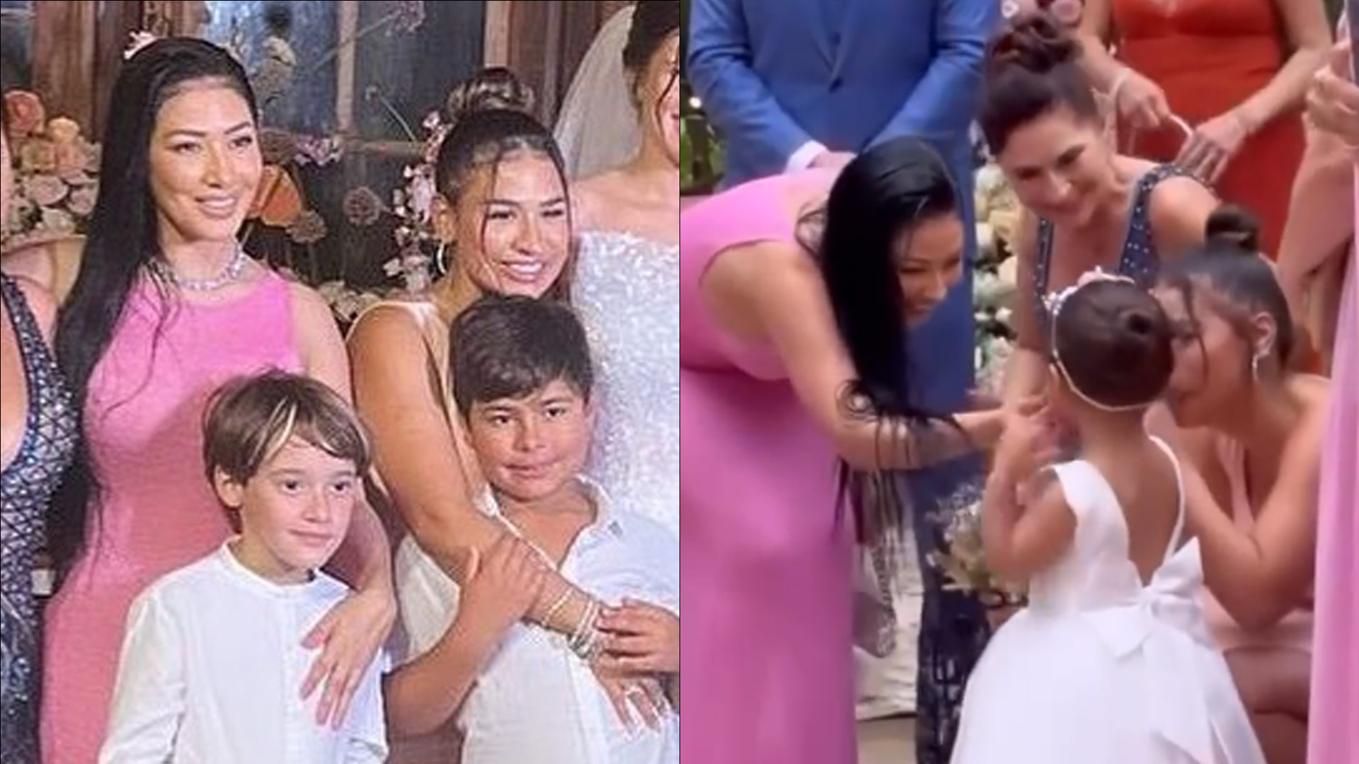 Reataram? Simone e Simaria surgem lado a lado no casamento luxuoso do irmão