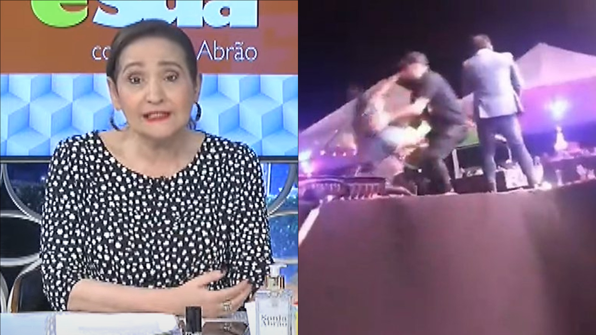 Sonia Abrão fica horrorizada após fã de Leonardo ser jogada do palco: “Absurdo”