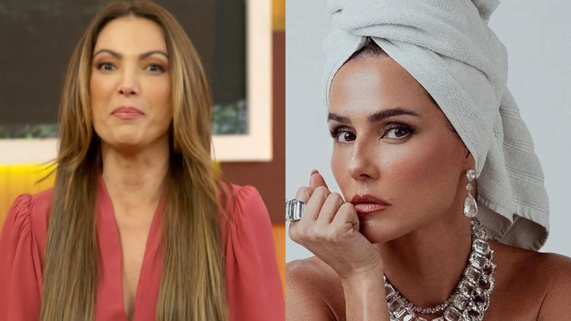 Patrícia Poeta dá opinião sincera após Deborah Secco surgir de toalha em evento