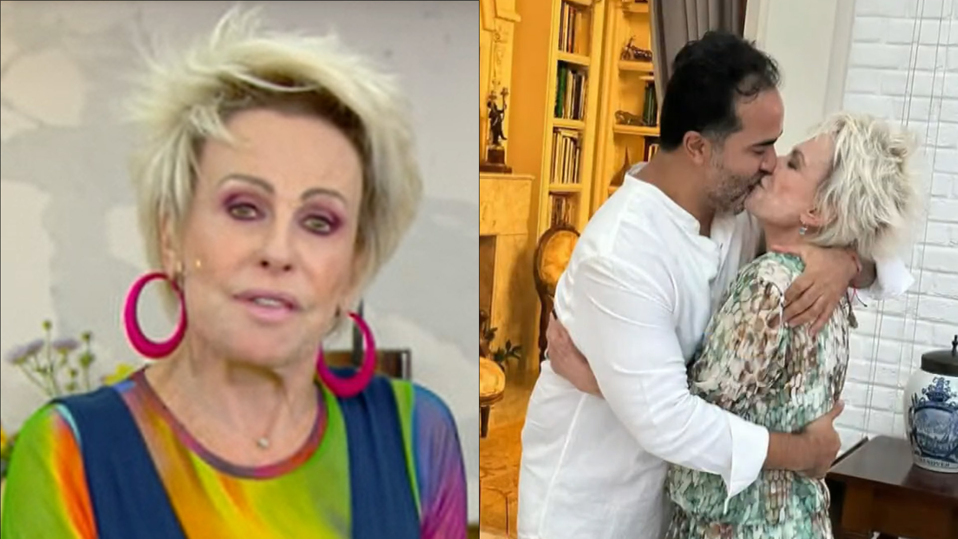 Ao vivo, Ana Maria Braga faz raríssima declaração apaixonada ao namorado: “Sou sortuda”