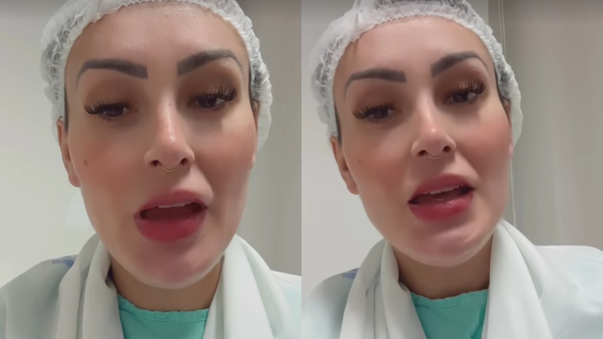 Andressa Urach volta a ser internada e anuncia nova cirurgia: “Três horas até acordar”