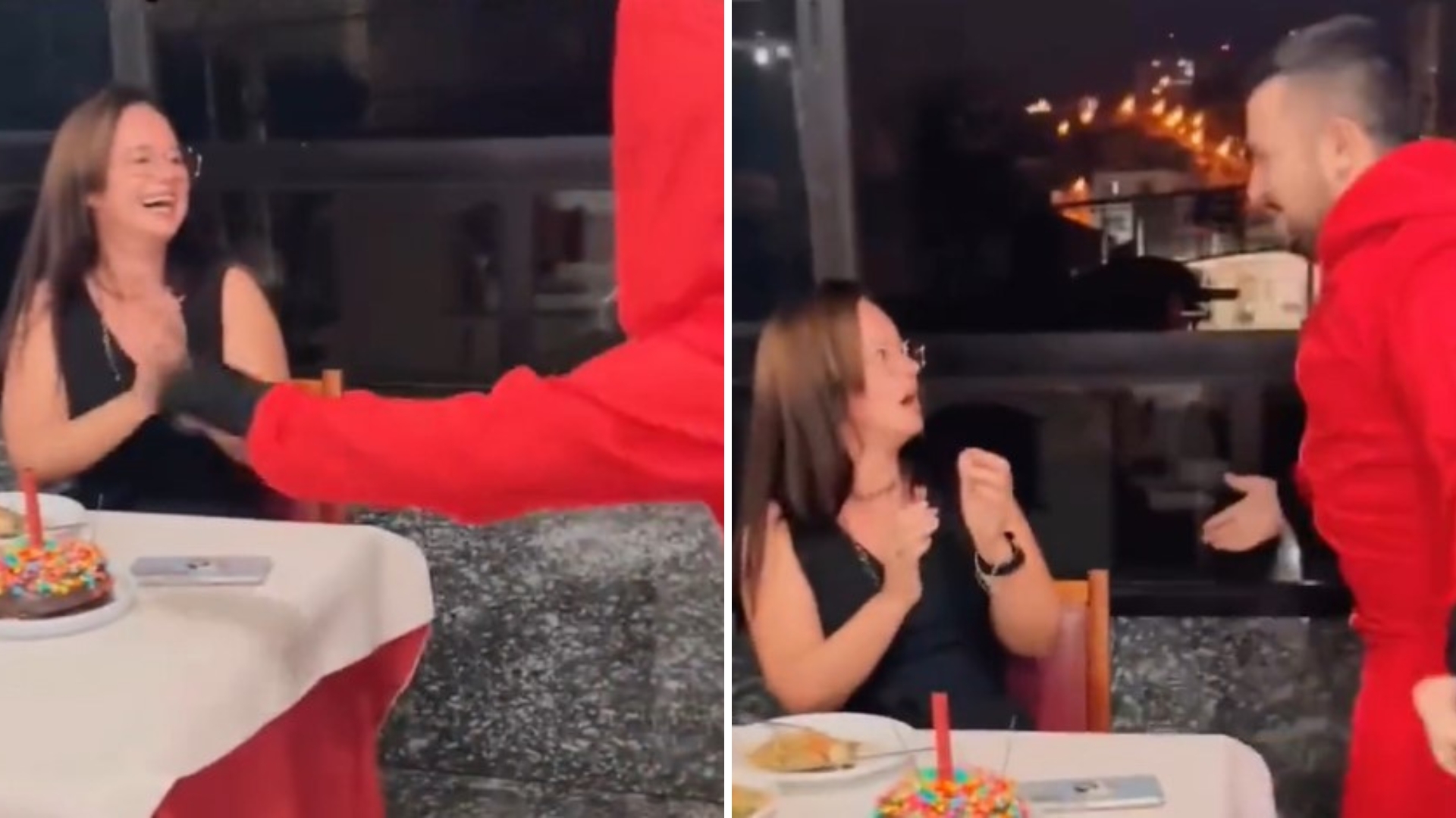 Após dois anos longe, filho quase mata mãe de emoção com aparição surpresa