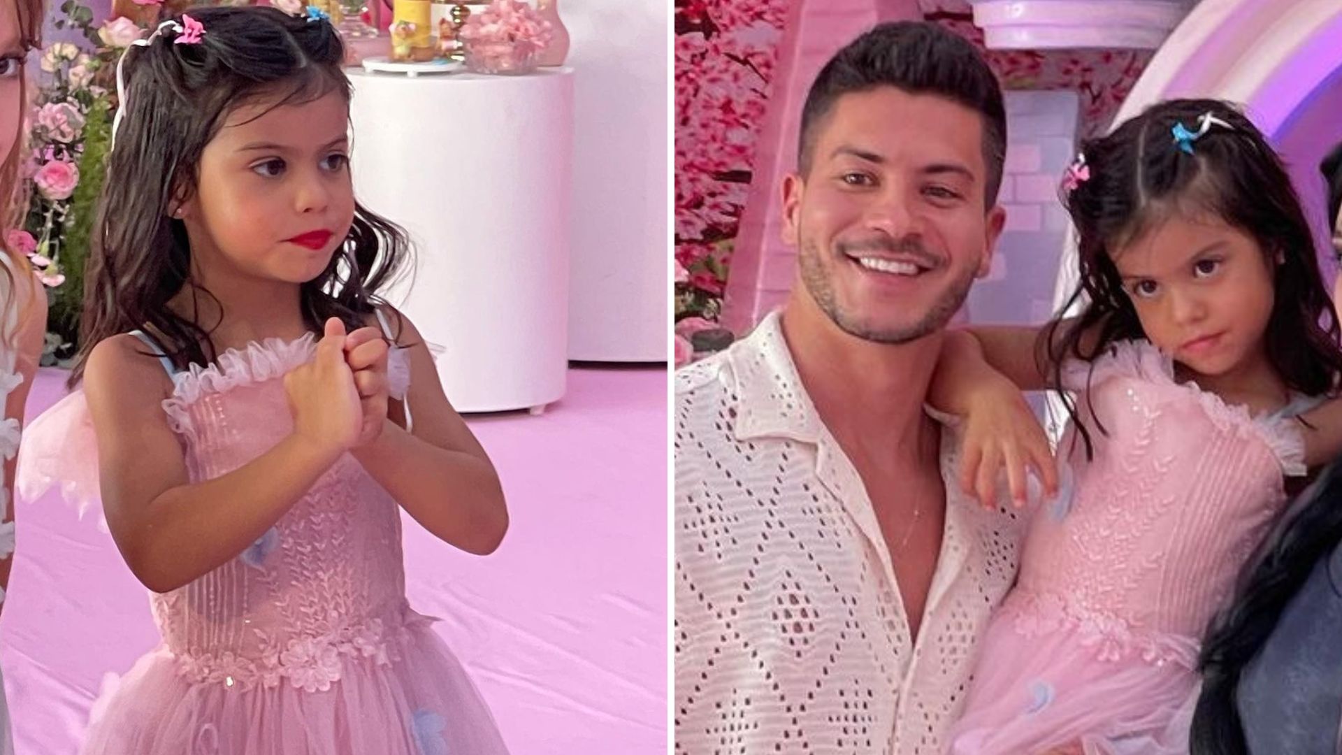 Arthur Aguiar e Maíra Cardi superam as diferenças e celebram aniversário da filha, Sophia