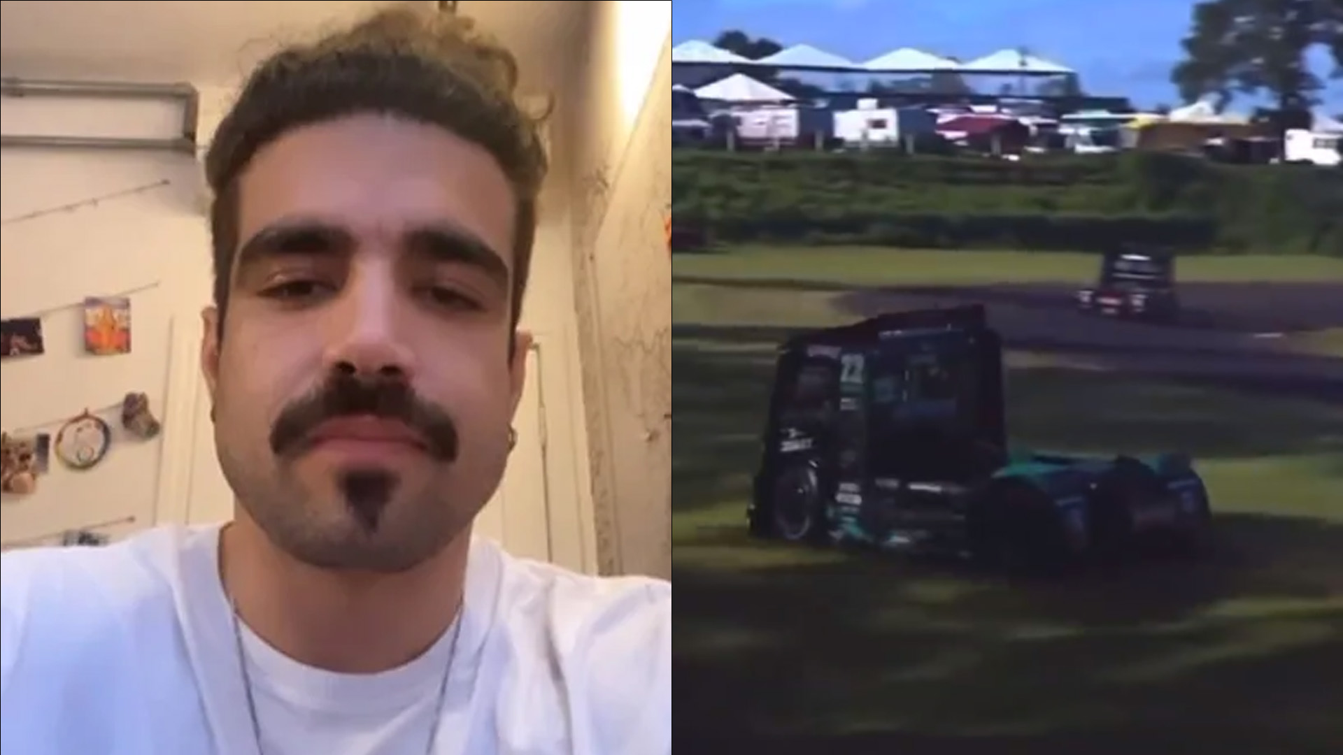 Caio Castro quebra silêncio após perder controle de caminhão e sofrer acidente: “Emoção”
