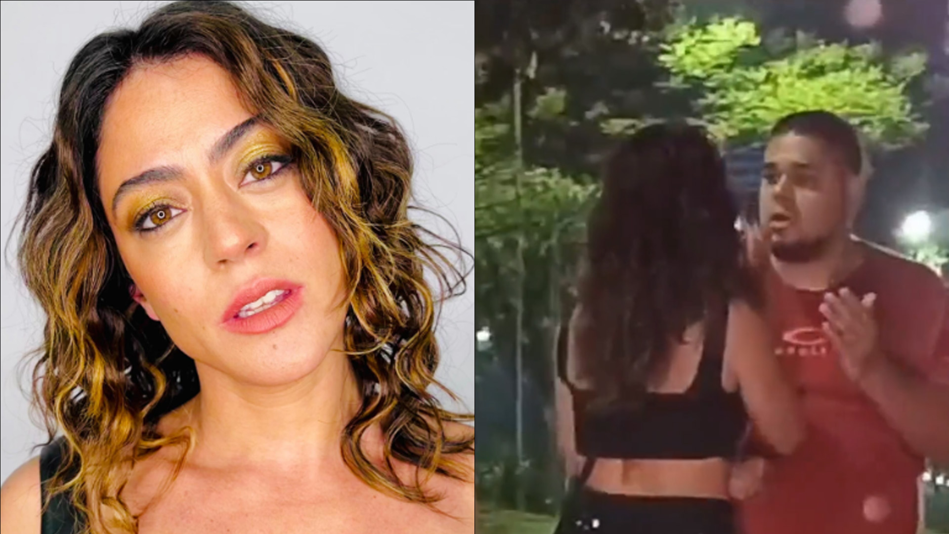 Exaltada, Carol Castro parte pra cima de motorista e joga bebida no carro