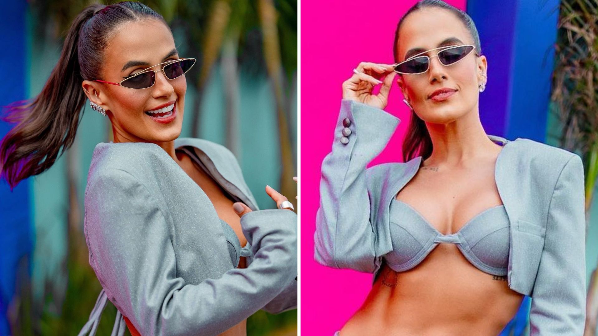 Carol Peixinho esbanja estilo em show de Thiaguinho em São Paulo