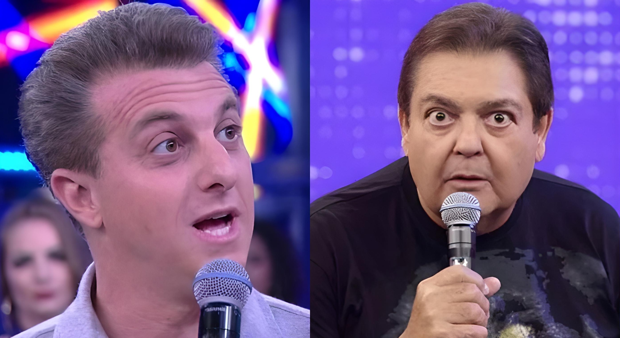 Domingão: Faustão ‘invade’ programa de Huck e manda recado