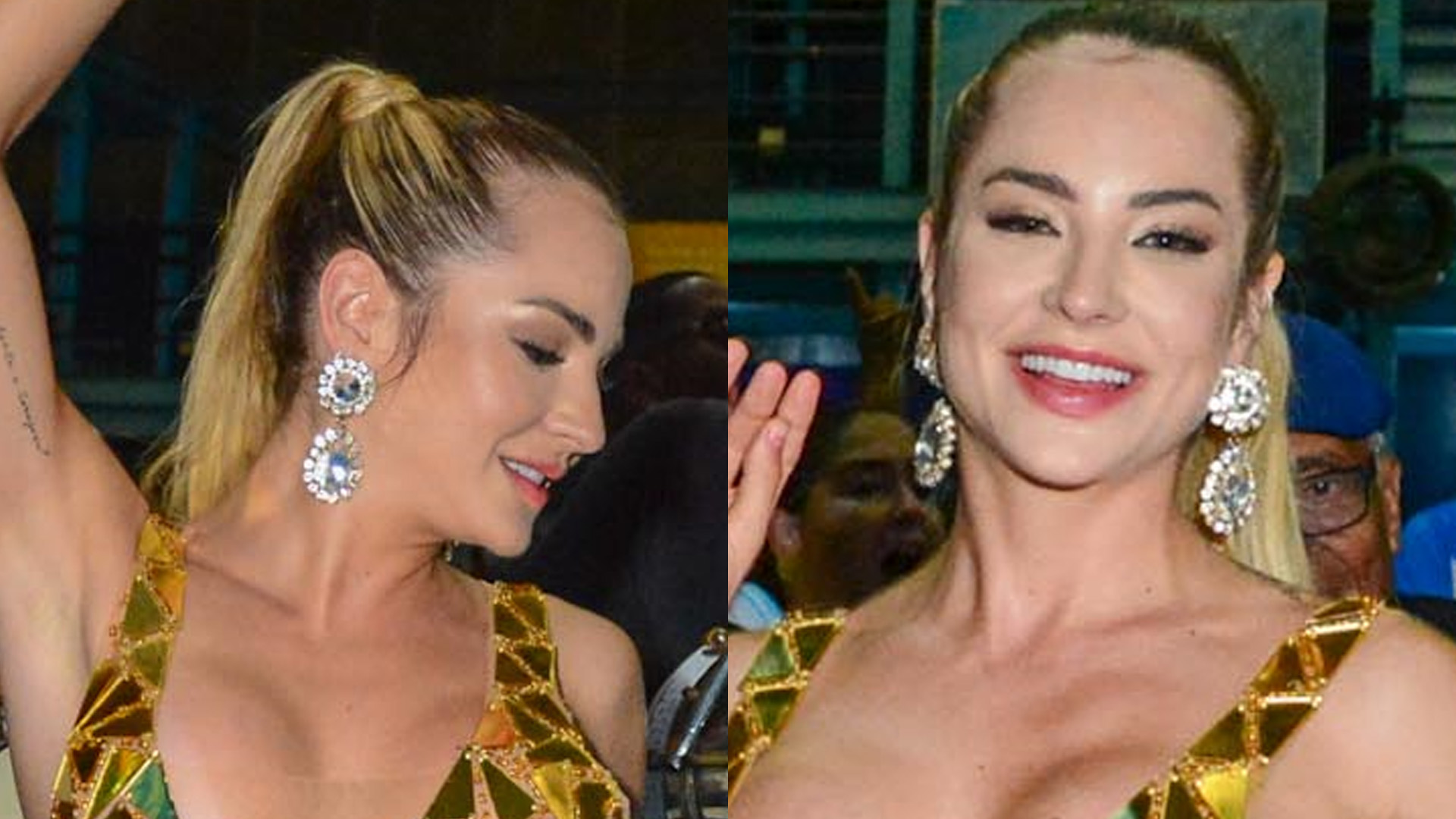 Com vestido minúsculo, Gabi Martins quase mostra tudo em noite de samba