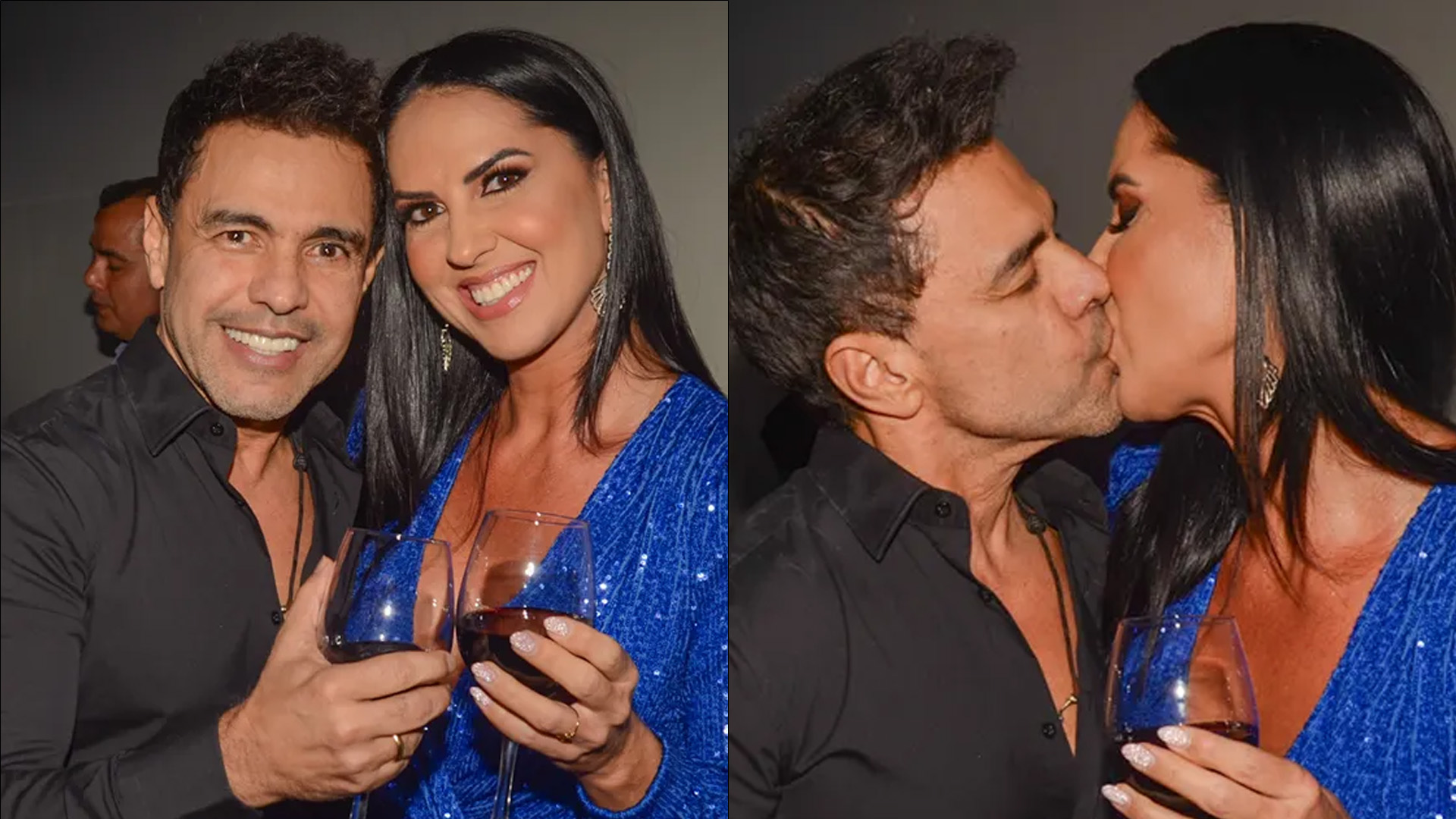 Graciele Lacerda vive momento apaixonado com Zezé di Camargo em festa