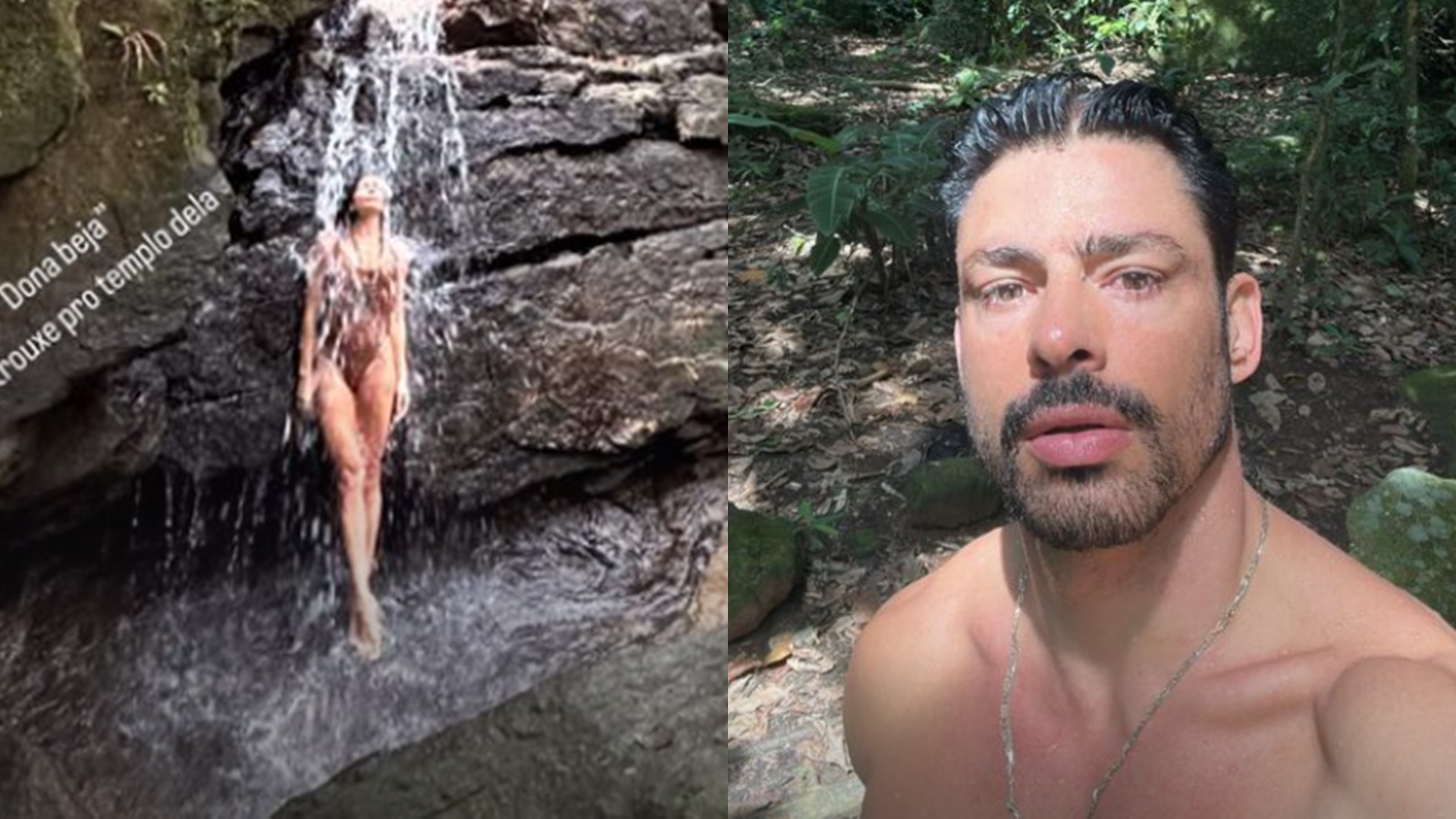 Grazi Massafera se pronuncia sobre possível reconciliação com Cauã Reymond em cachoeira