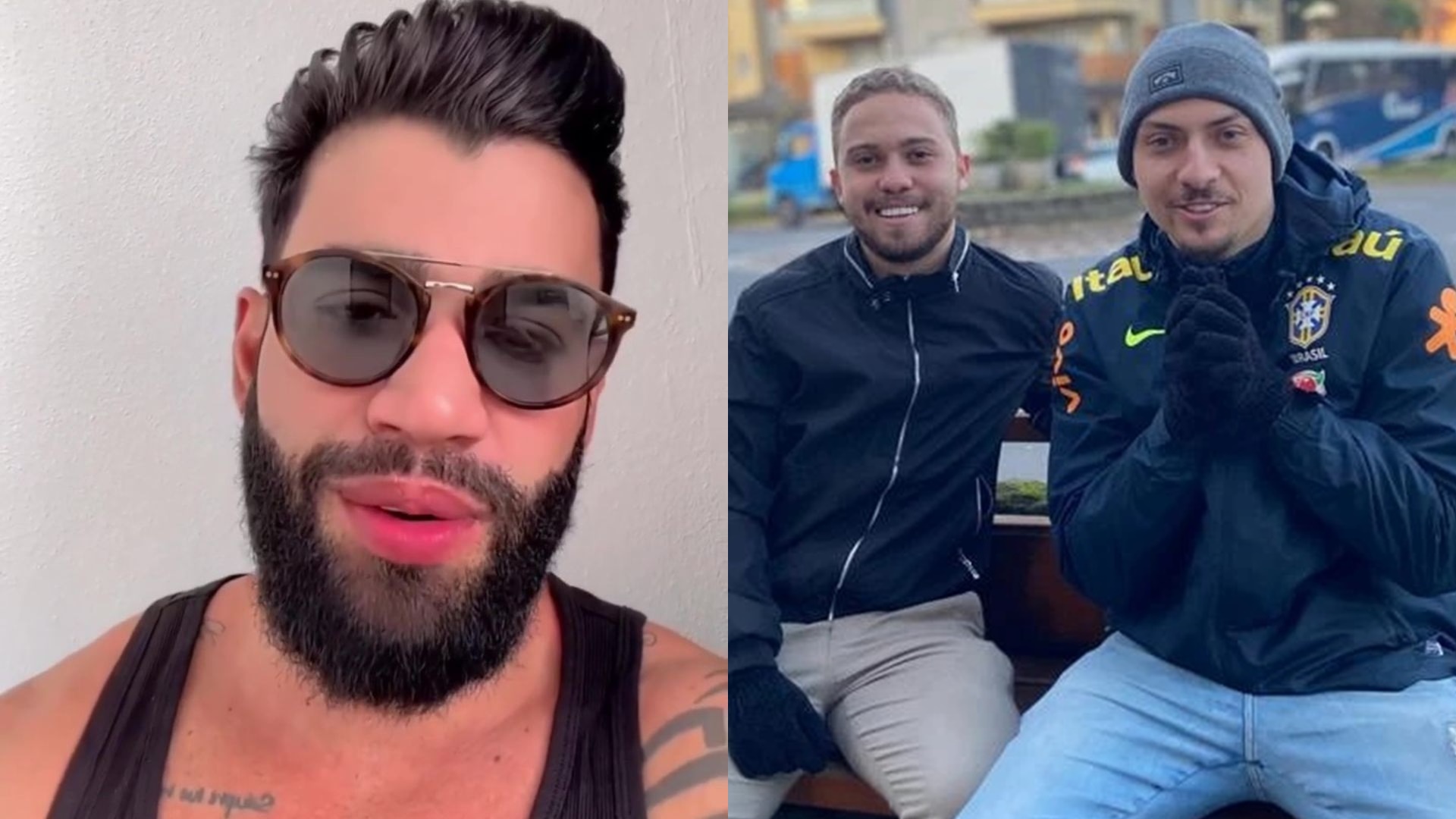 Gusttavo Lima debocha e sugere furar o olho de Renan Bolsonaro: “Vou levar pra casa”