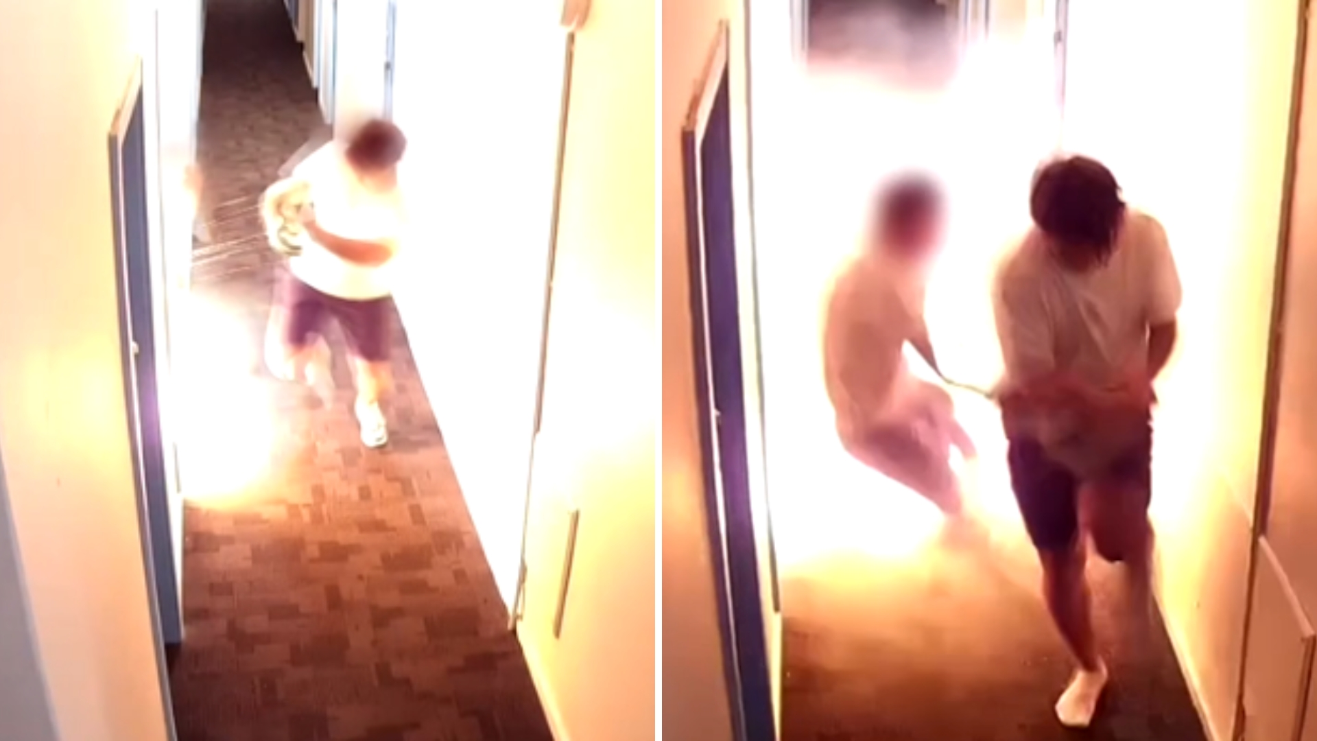 Imagens impressionantes mostram jovens escapando por um fio de explosão: “Chocado”