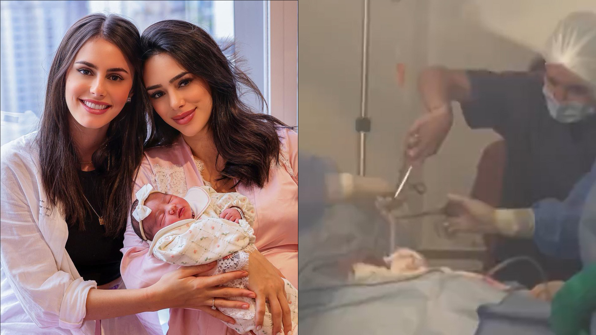 Sem Neymar, irmã de Bruna Biancardi corta cordão umbilical de Mavie: “Titia presente”