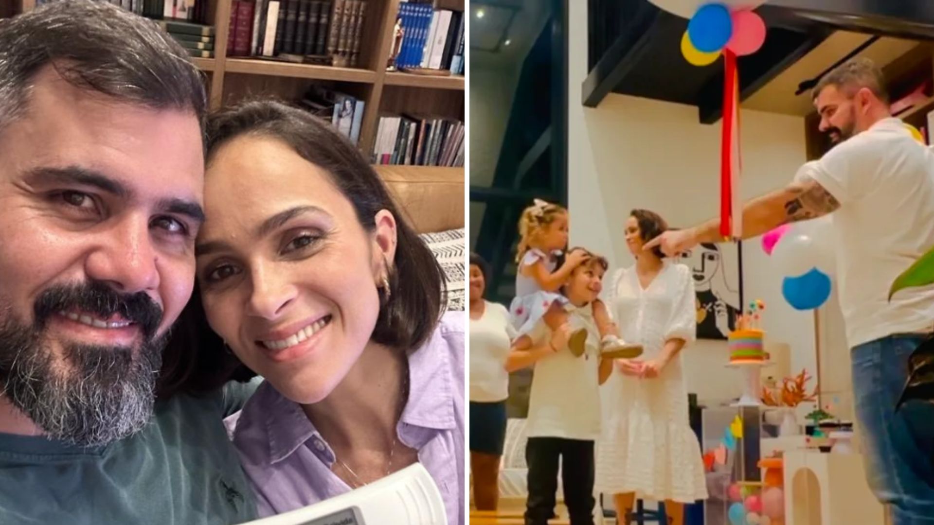Menino ou menina? Juliano Cazarré e esposa anunciam sexo do sexto filho