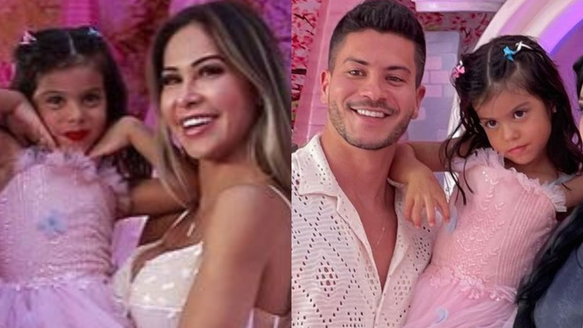 Maíra Cardi polemiza ao substituir Arthur Aguiar em aniversário da filha: “Novo pai”