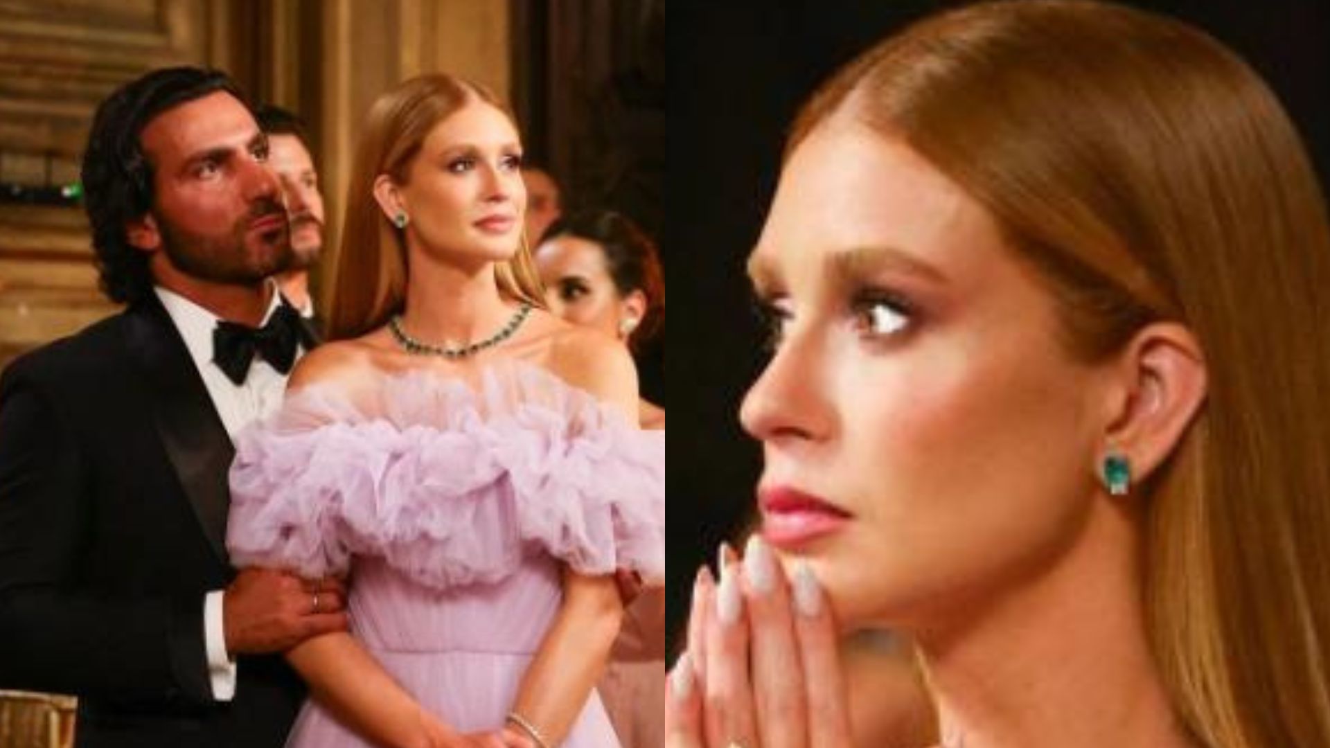 Mas já? Marina Ruy Barbosa exibe anel de noivado em casamento