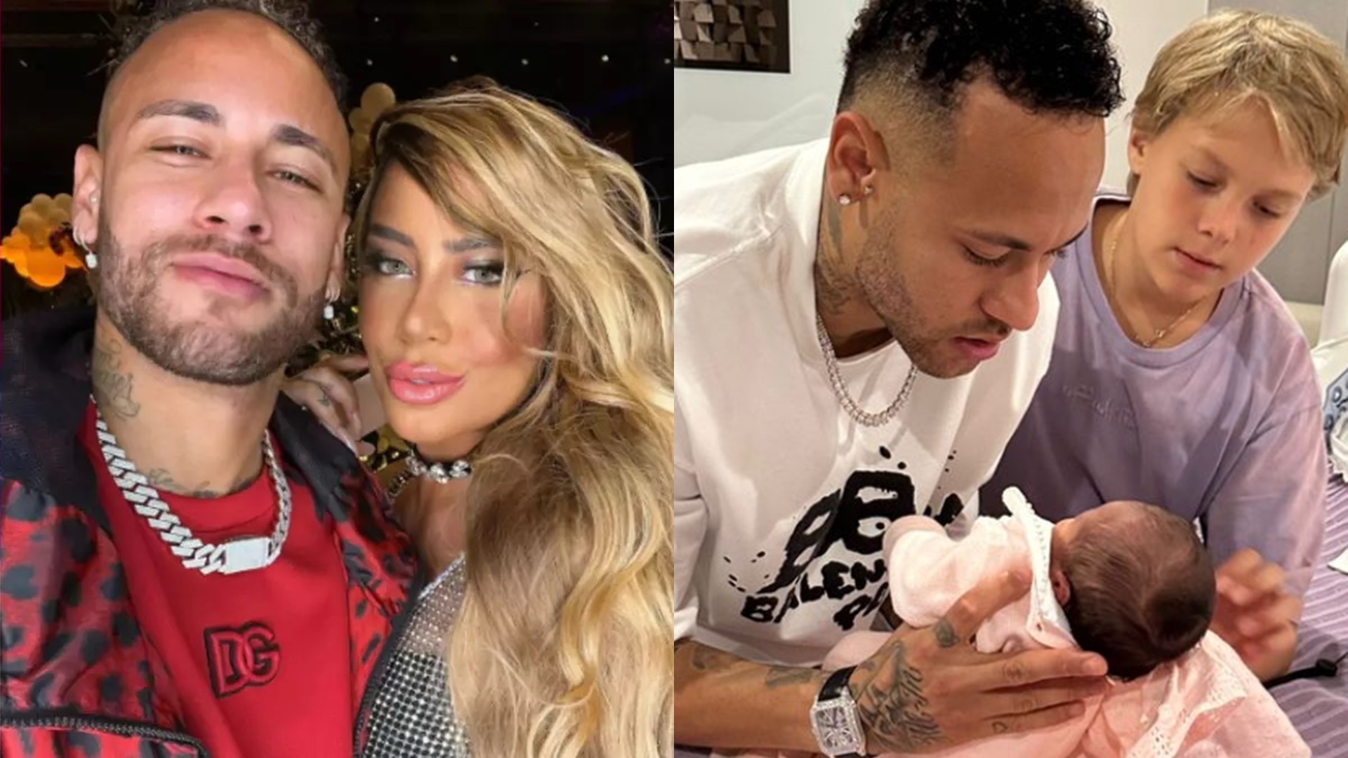 Irmã de Neymar conhece Mavie e exibe bebê nos braços do jogador: “Nossa princesinha”