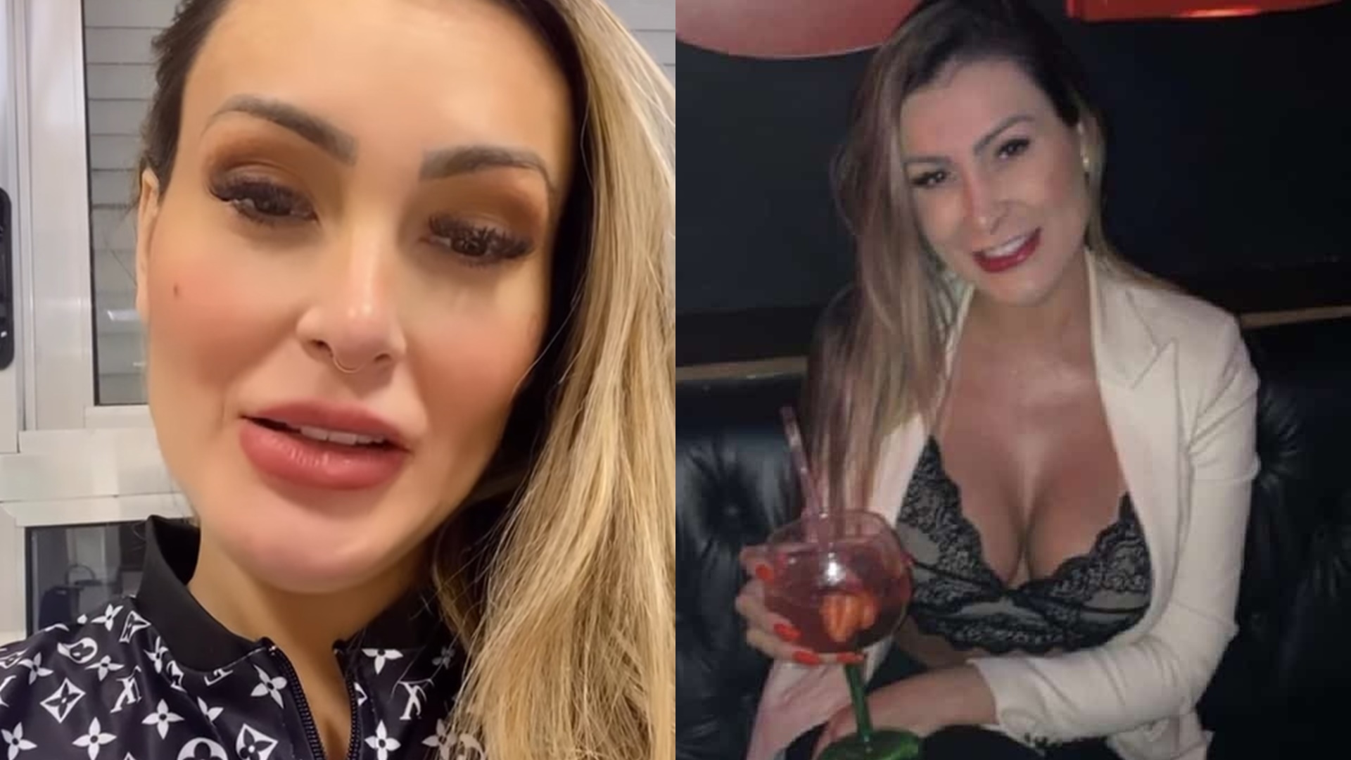 Andress Urach é vista bebendo em festa após cirurgia de emergência: “A vida é curta”