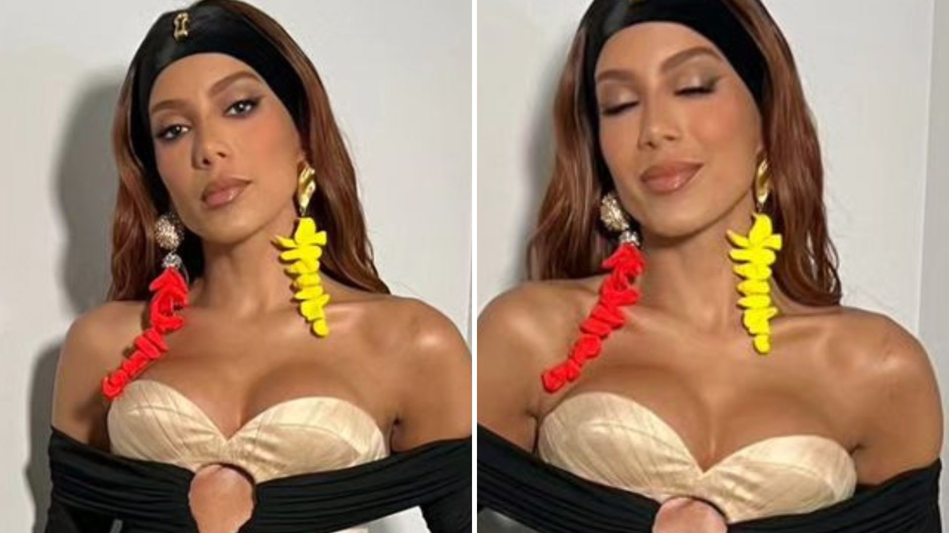 Representando o Brasil, Anitta aposta em decotão em evento americano: “Abrindo portas”