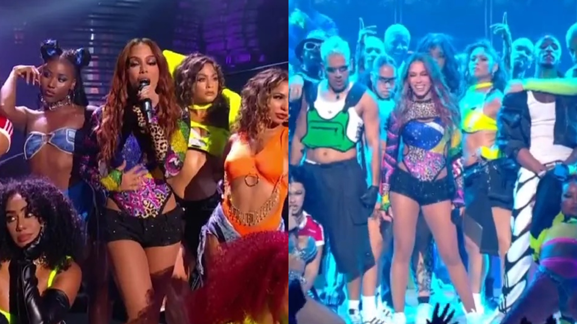 Anitta transforma premiação em baile funk com apresentação provocante; assista