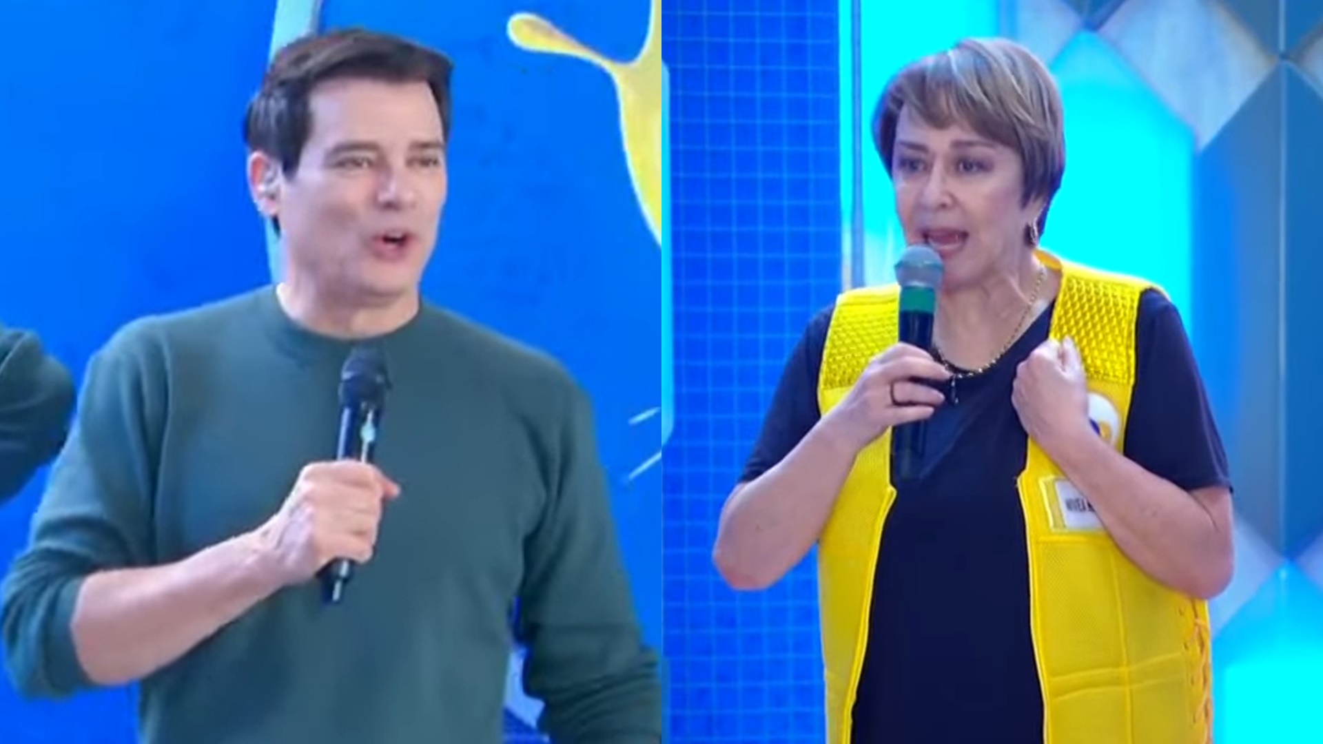 Celso Portiolli comete gafe imperdoável e é corrigido por Nívea Maria: “Não fiz”
