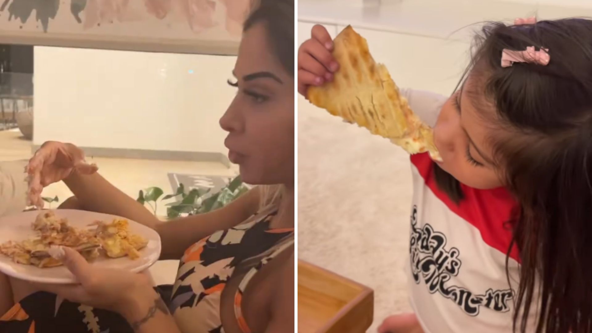 Filha de Maíra Cardi tem reação chocante ao comer pizza pela primeira vez: “Com a mão”