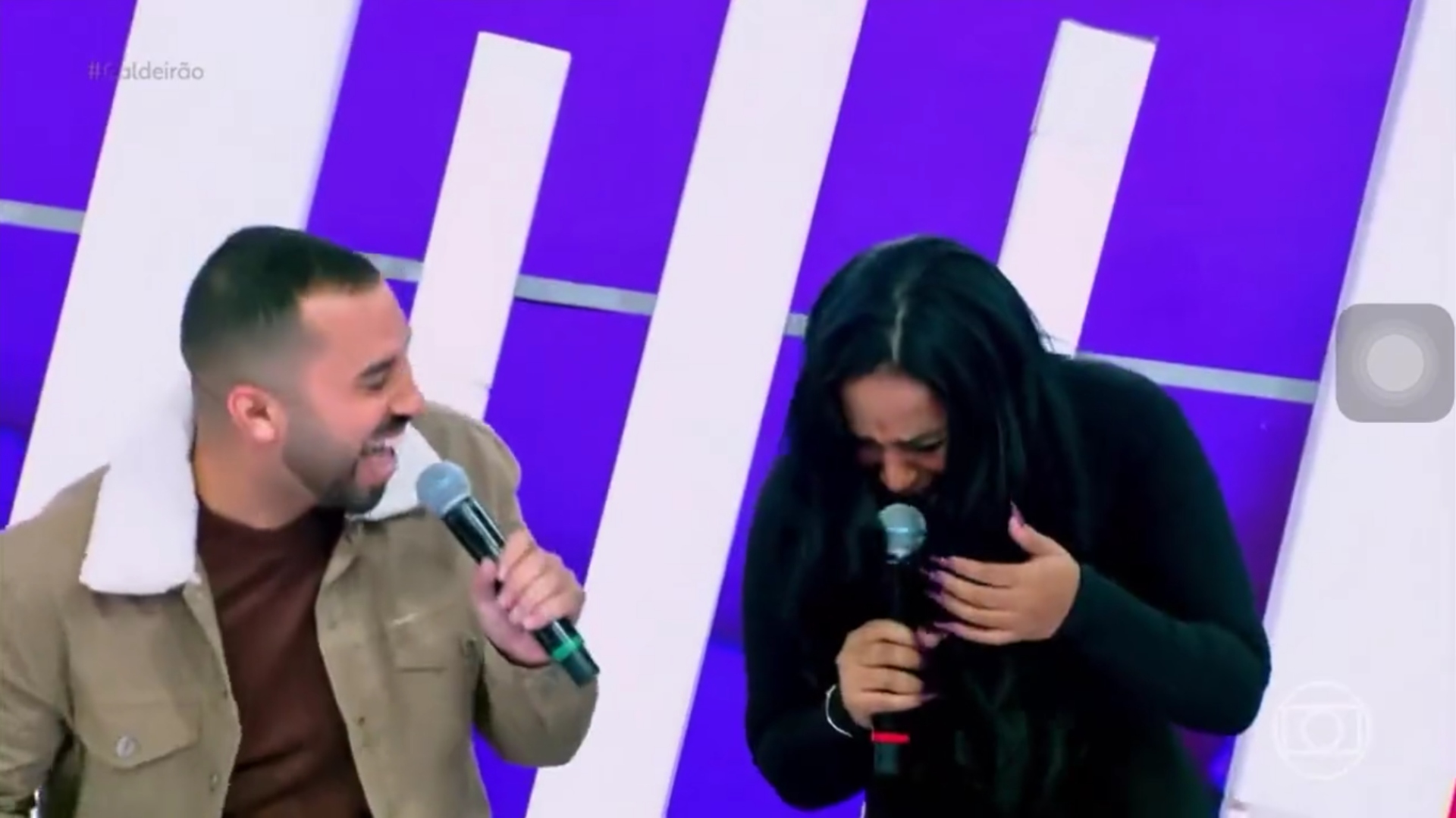 Gil do Vigor e irmã têm crise de riso no ‘Caldeirão’: “Que vergonha”