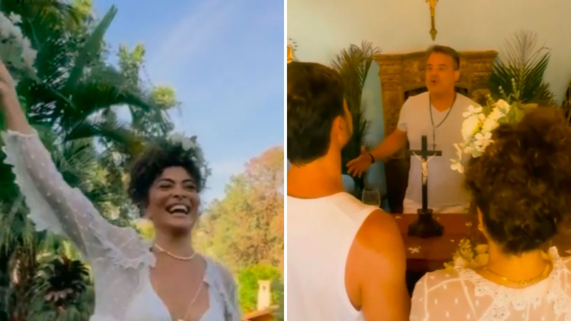 Juliana Paes é criticada após entrar na igreja com look transparente: “Fim dos tempos”