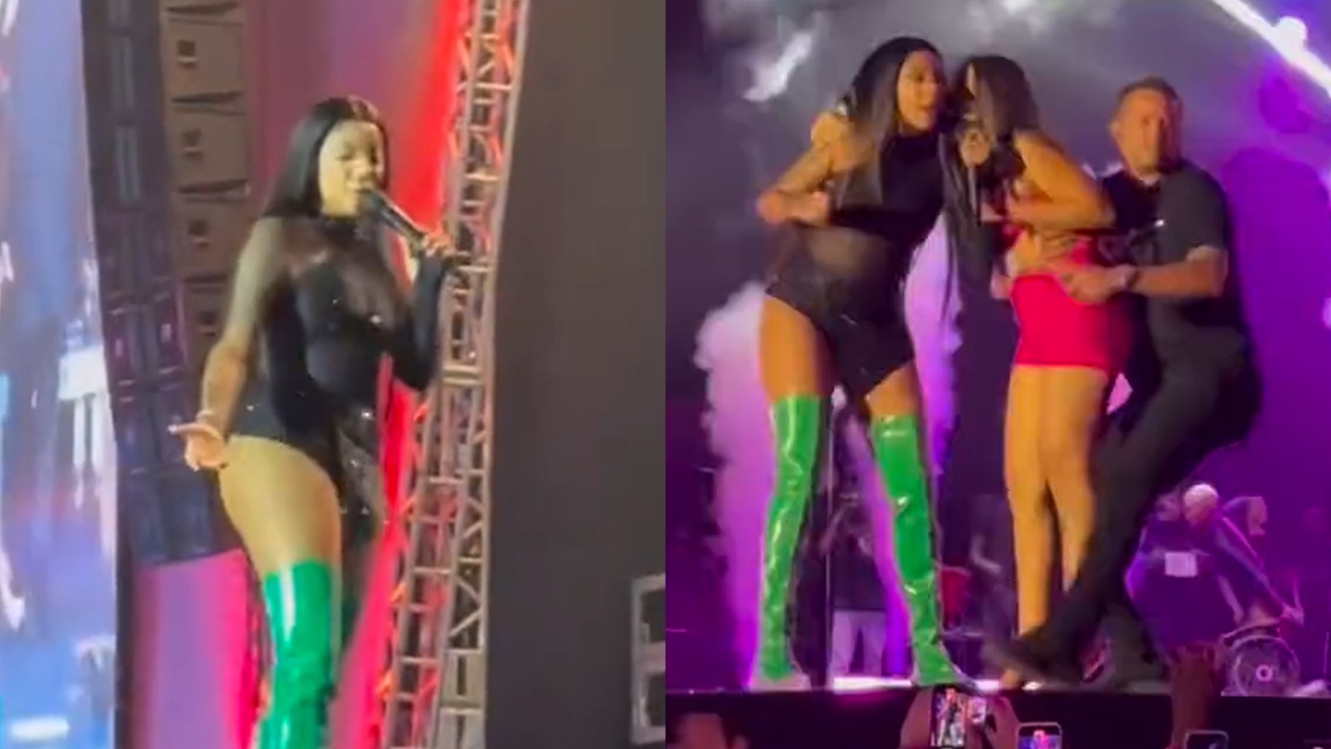 Ludmilla se revolta com mulher que invadiu o palco: “Parou o show pra isso?”