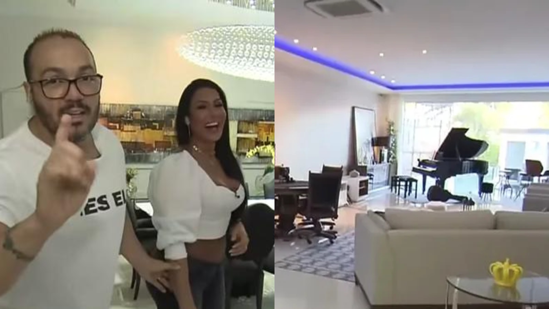 Com dívida altíssima, Belo e Gracyanne Barbosa moram em mansão luxuosa com cinema