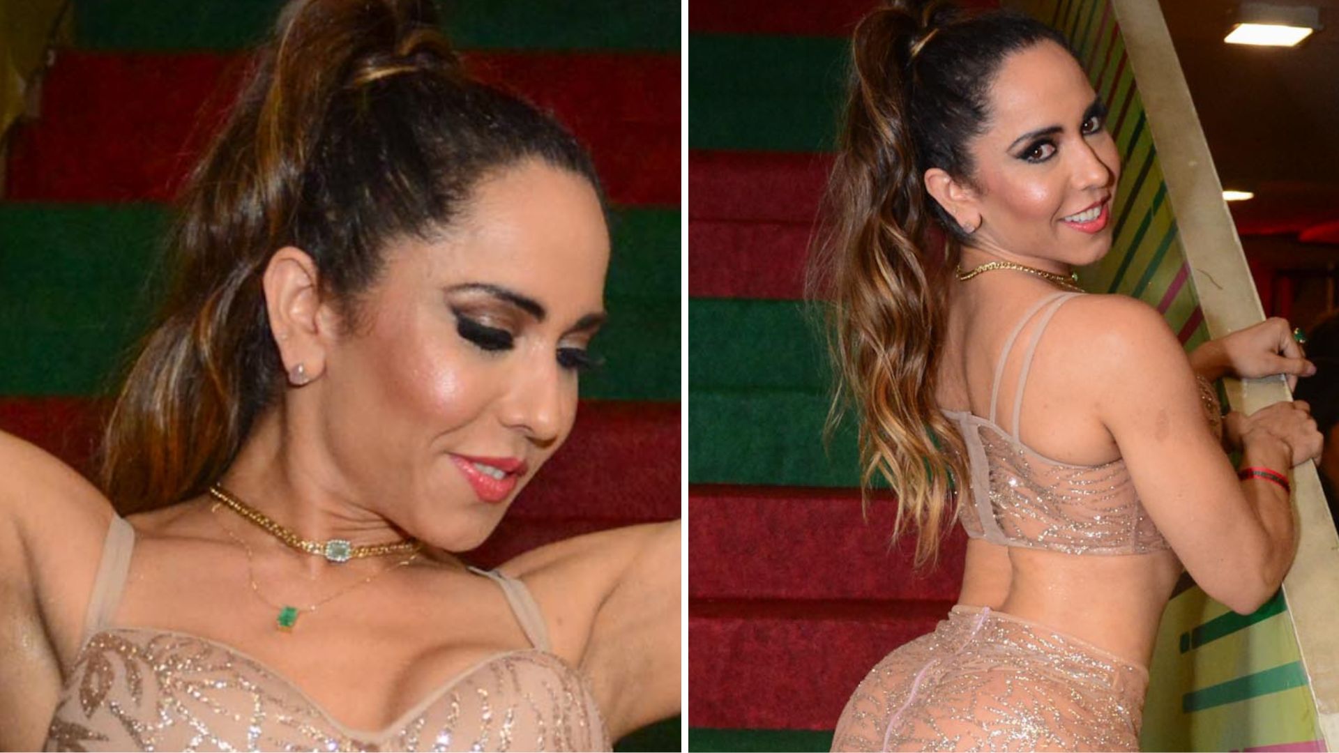 Cadê a calcinha? Mulher Melão surge com look transparente e dispensa roupa íntima