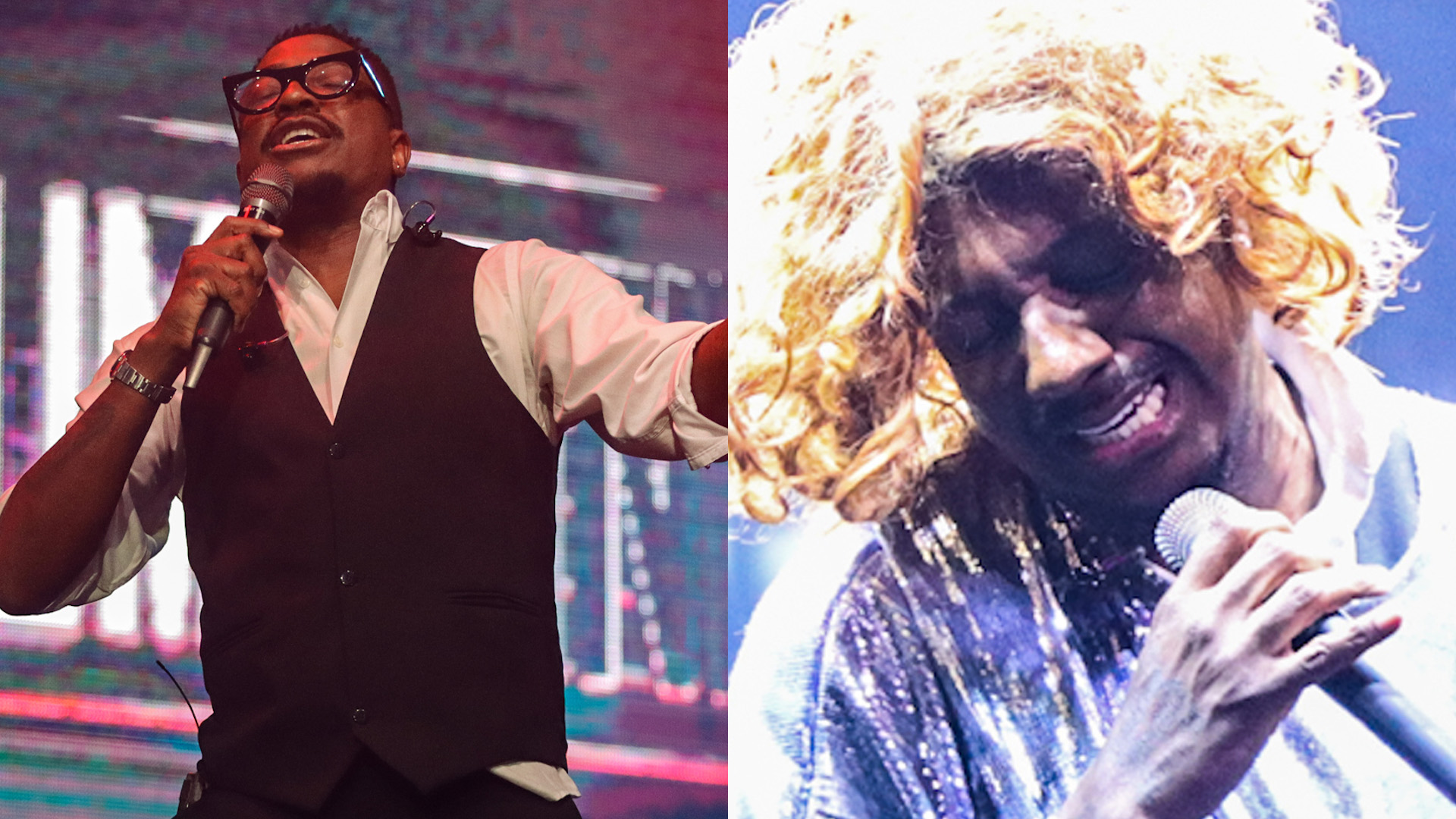 Eita! Mumuzinho se traveste e “incorpora” cantora no palco de show