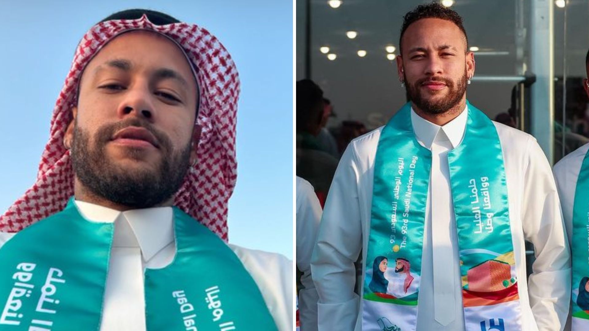 Neymar é esculhambado ao usar trajes típicos da Arábia Saudita: “Jogar que é bom, nada”