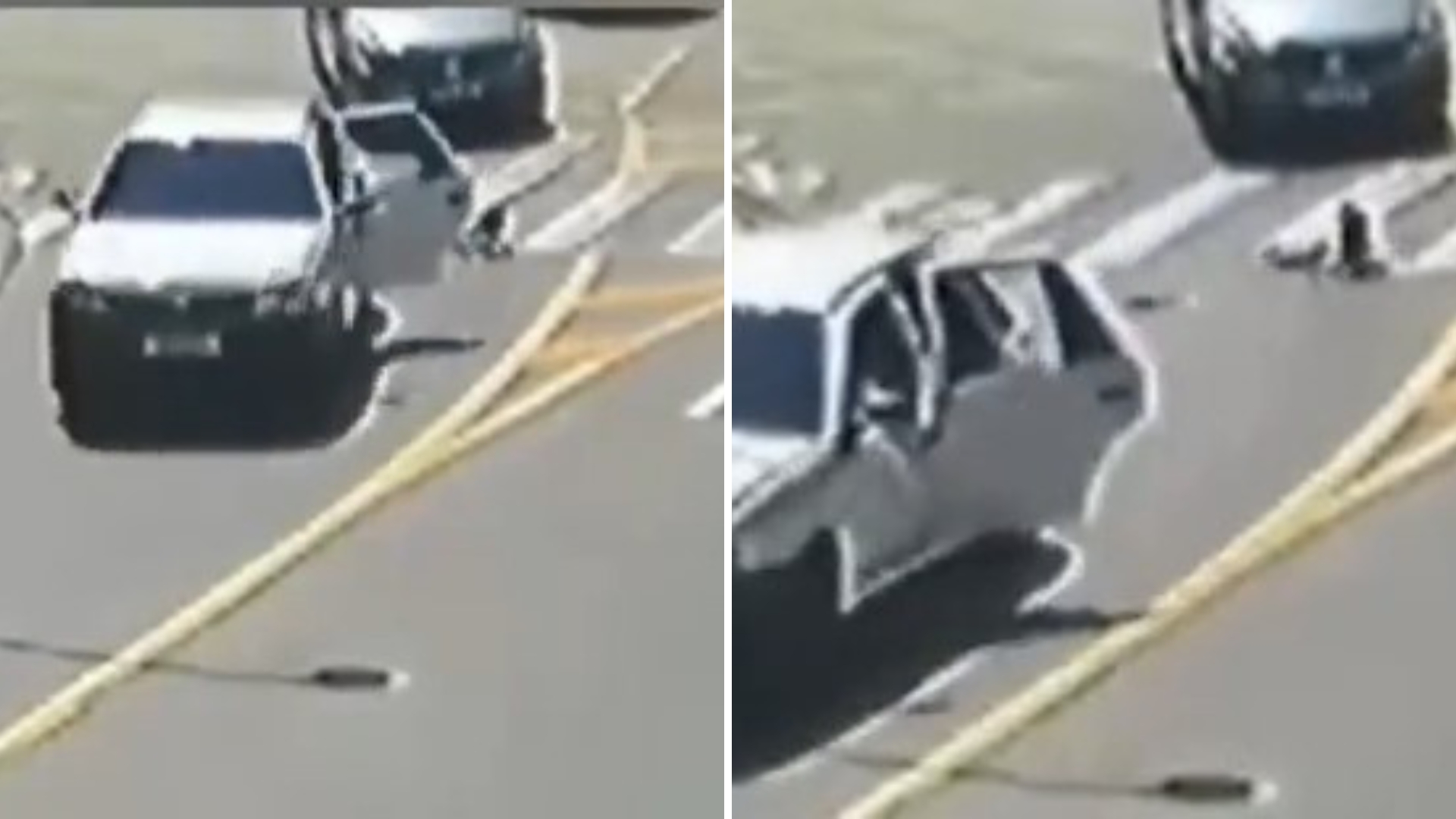 Que Perigo! Menininha cai de carro em cruzamento movimentado: “Importância do cinto”