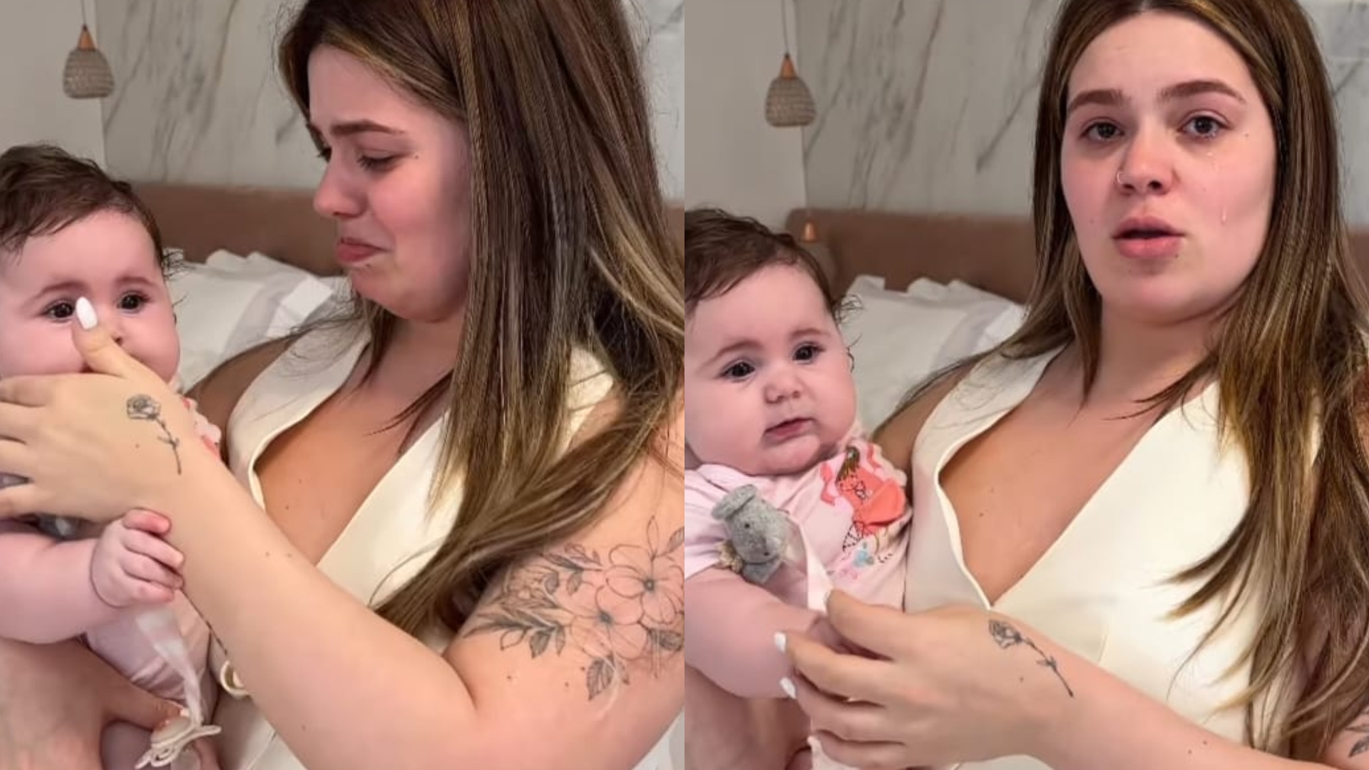 Viih Tube cai no choro ao se despedir da filha, Lua: “Ficar longe dela”