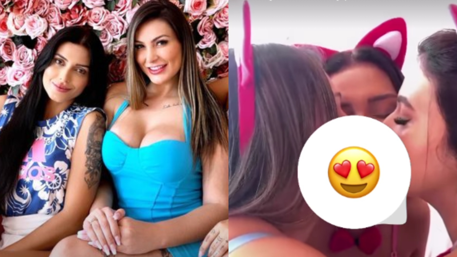 Pegando fogo! Ex-amante de Neymar e Andressa Urach trocam beijos quentes na cama