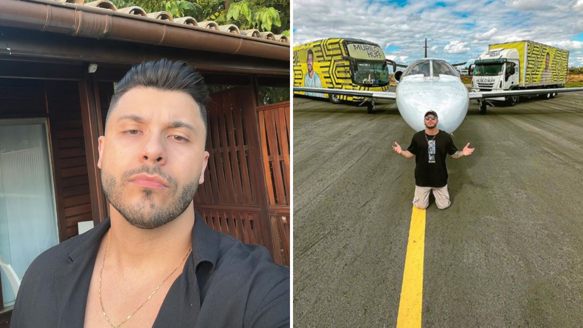 Como está Murilo Huff? Cantor explica susto com avião