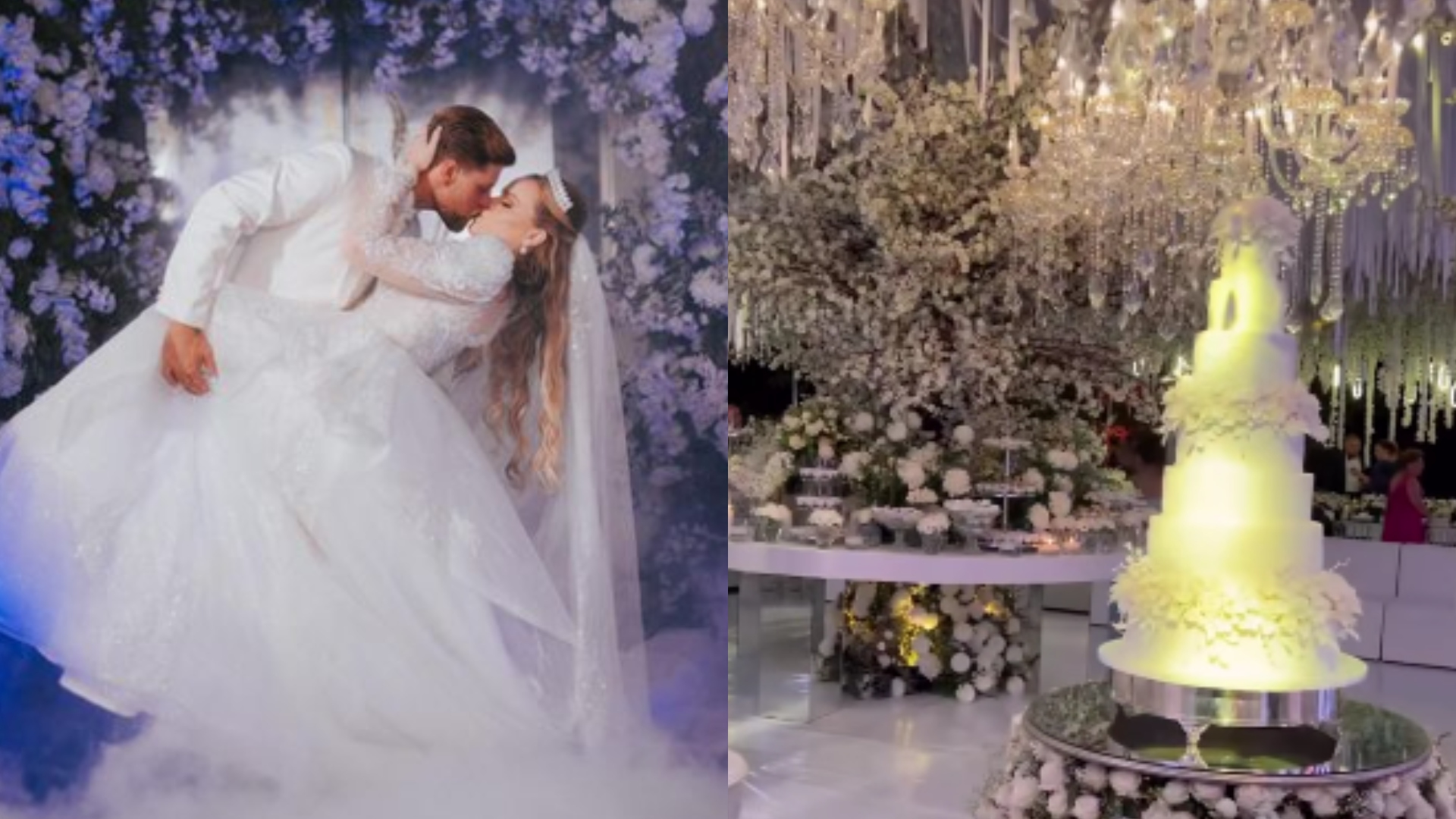 Troca de roupa e fogos de artifício: Detalhes do casamento luxuoso de Paulinha Leite
