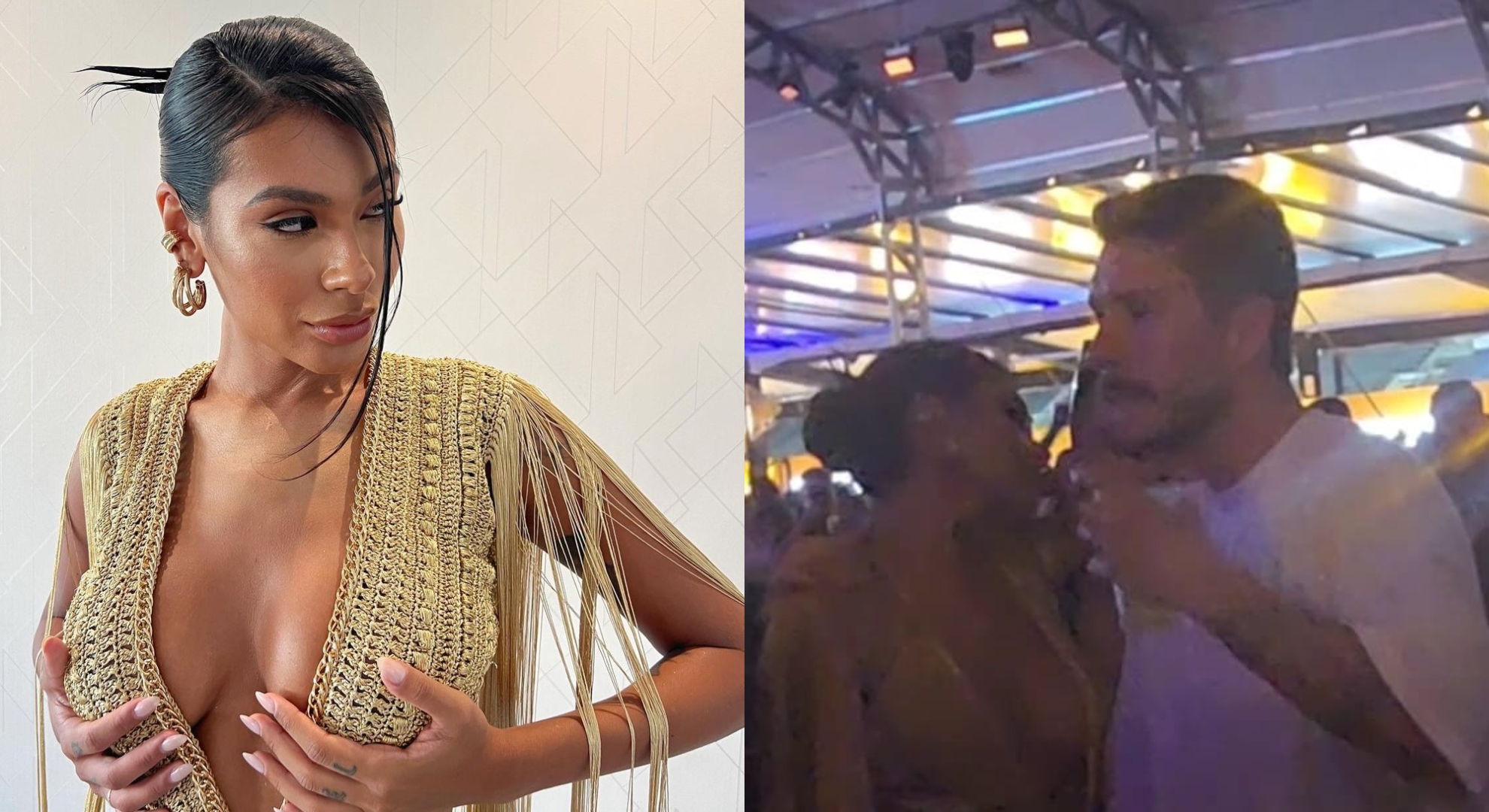 Pocah causa tumulto e sai carregada de show da Anitta; assista
