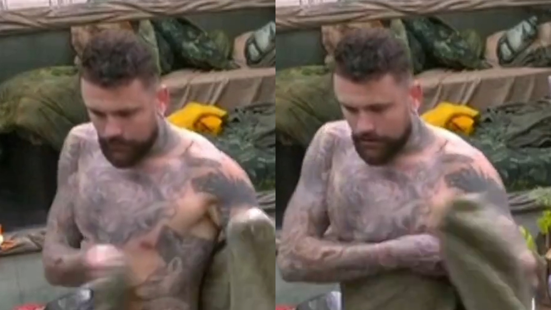 BBB 24: Vinicius Rodrigues deixa toalha cair e mostra demais: “Que tamanho”